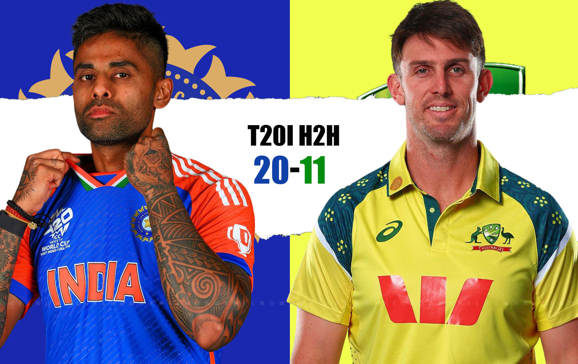IND vs AUS head to head in T20Is