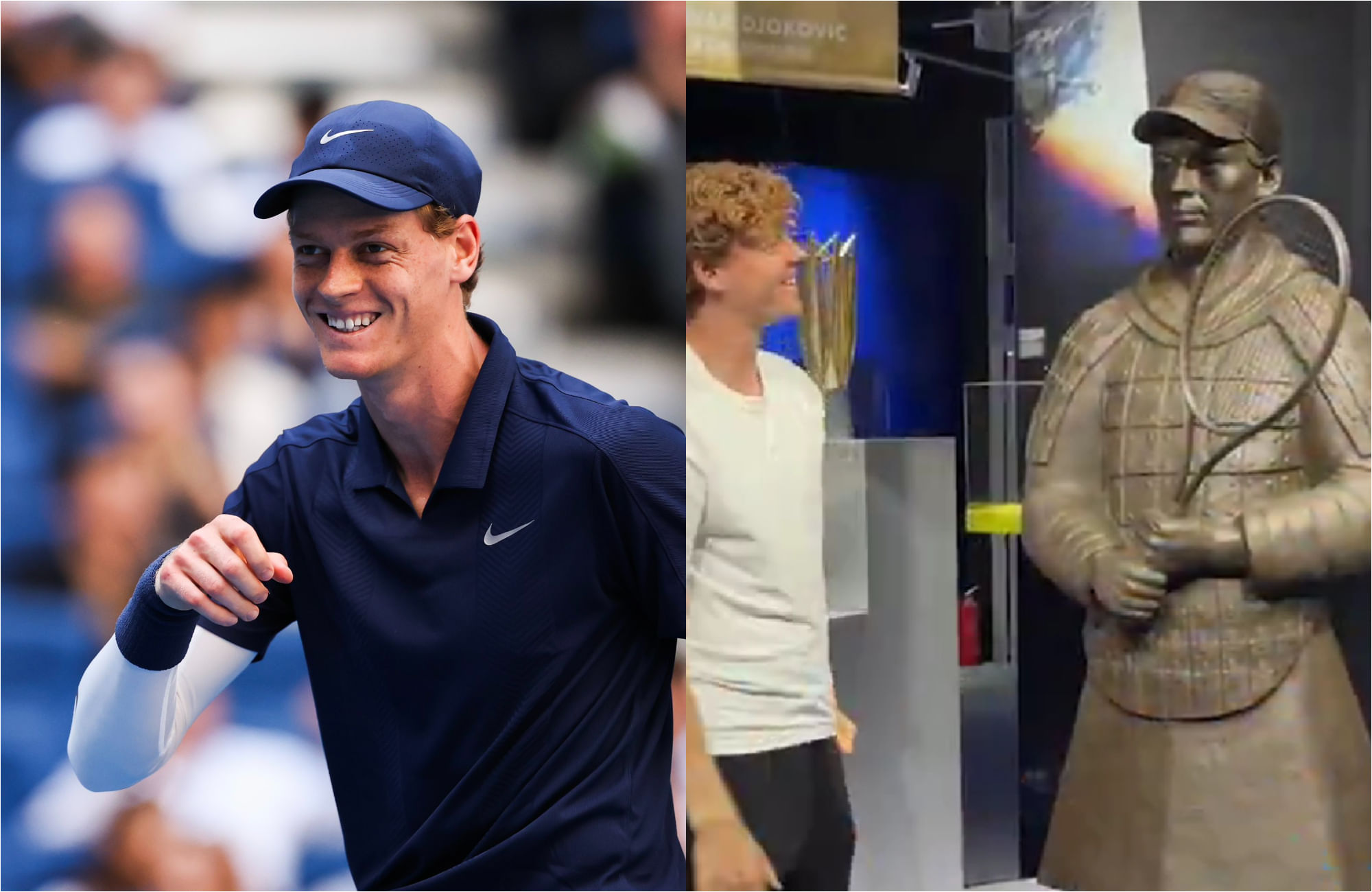 Jannik SInner statue Shanghai Masters