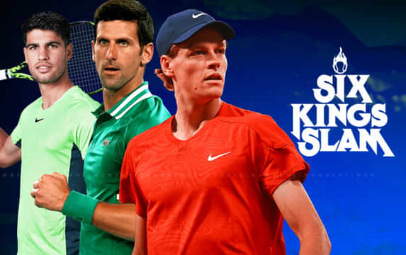 Jannik Sinner, Carlos Alcaraz, Novak Djokovic Six Kings Slam 2025