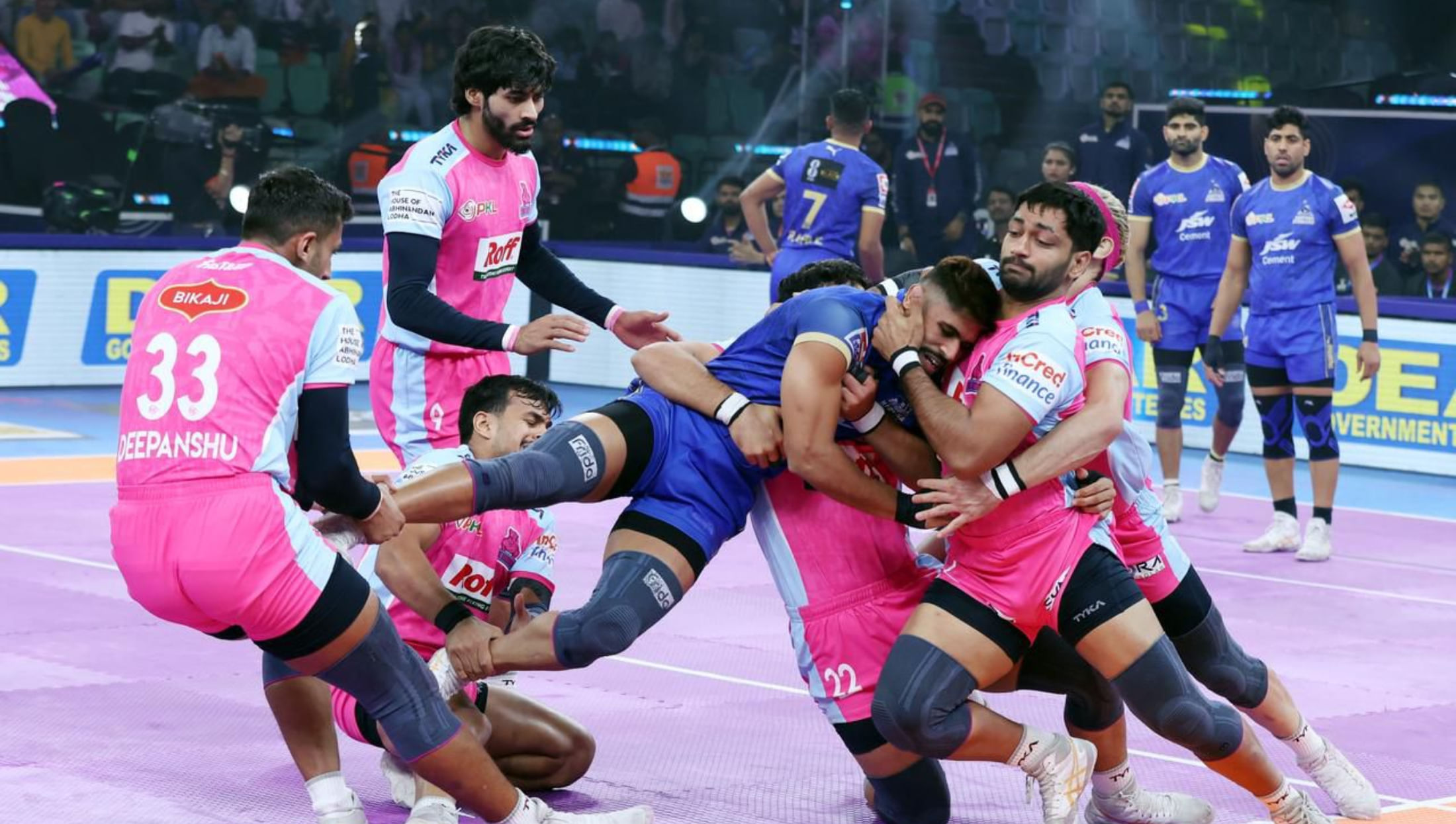 PKL 12 Play-In 1: Jaipur Pink Panthers beat Haryana Steelers to qualify for Eliminator 1