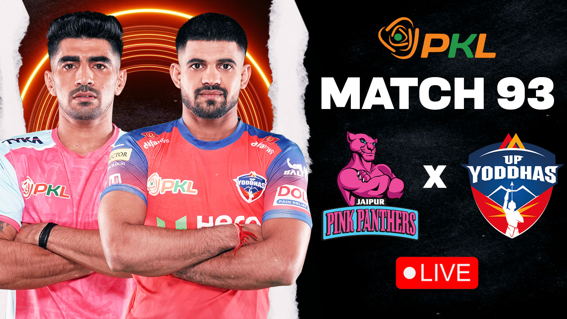 PKL 12: Where & how to watch Jaipur Pink Panthers vs UP Yoddhas, Match 93 of Pro Kabaddi 2025?