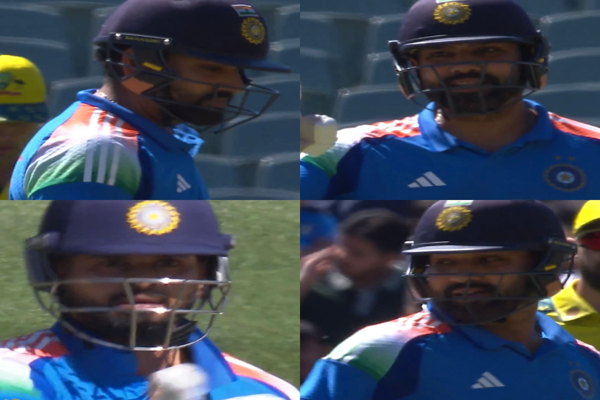 Rohit Sharma and Shreyas Iyer stump mic