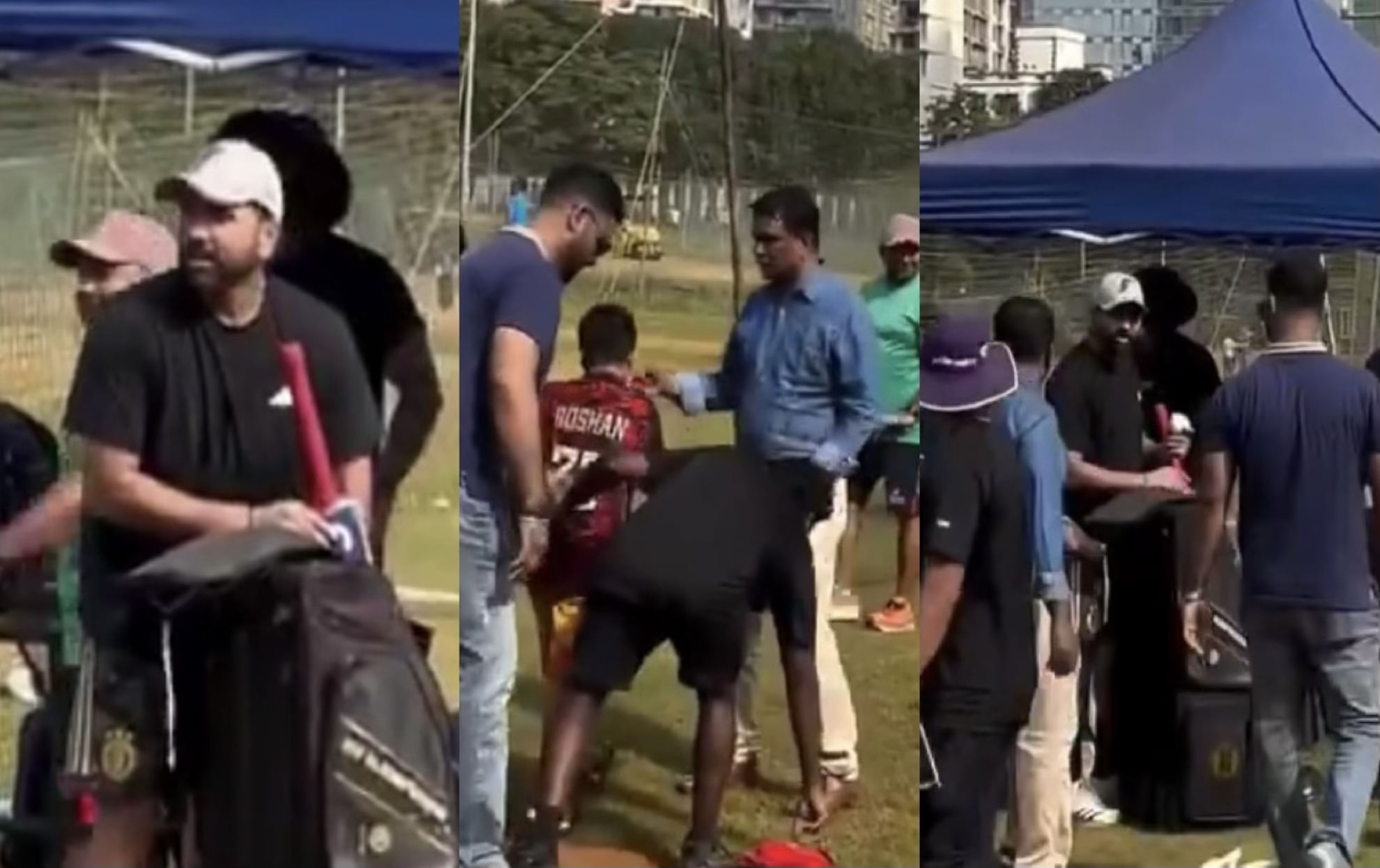 Rohit Sharma scolds security over young kid