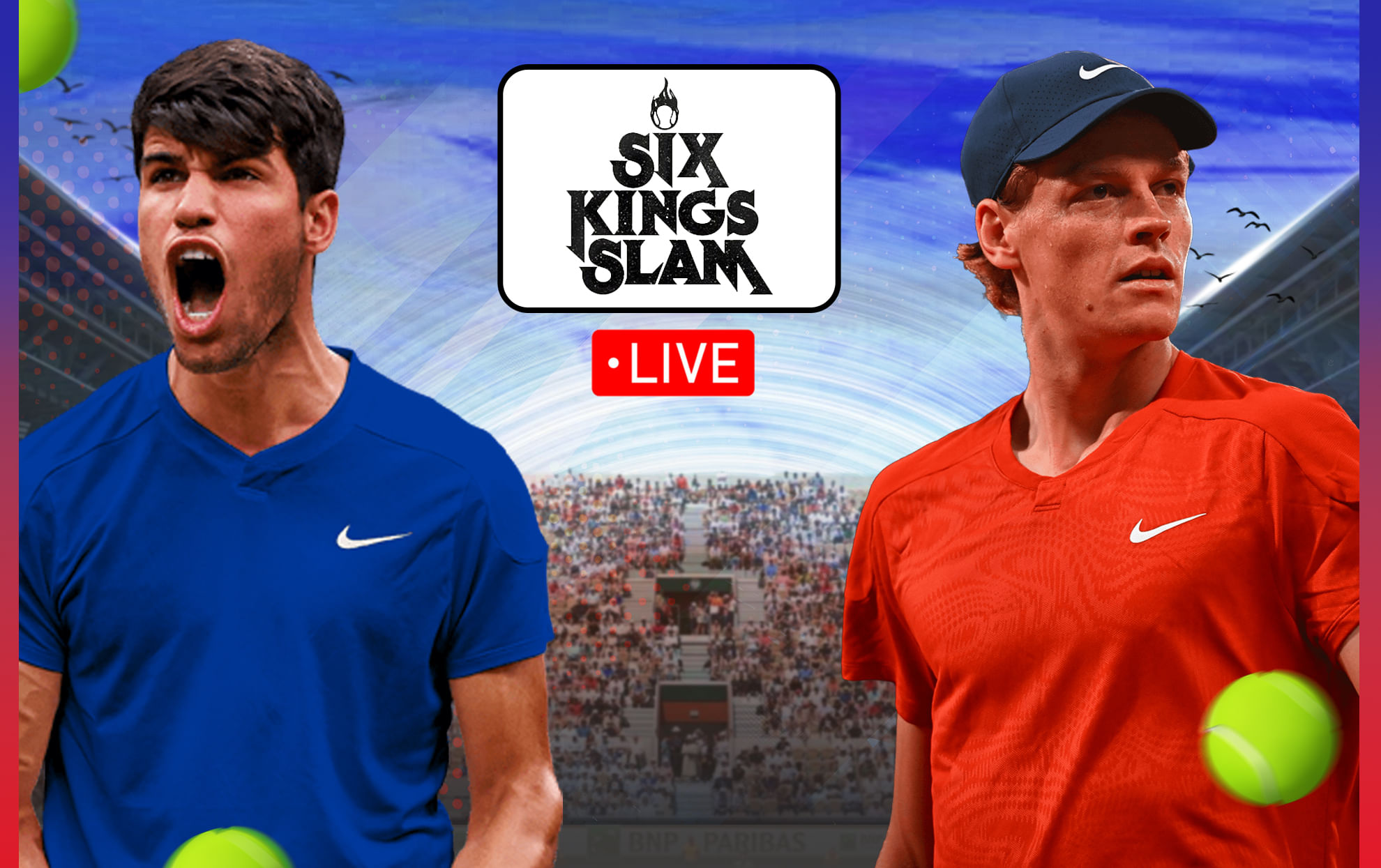Carlos Alcaraz vs Jannik Sinner final live streaming, TV channel, where & how to watch Six Kings Slam 2025?