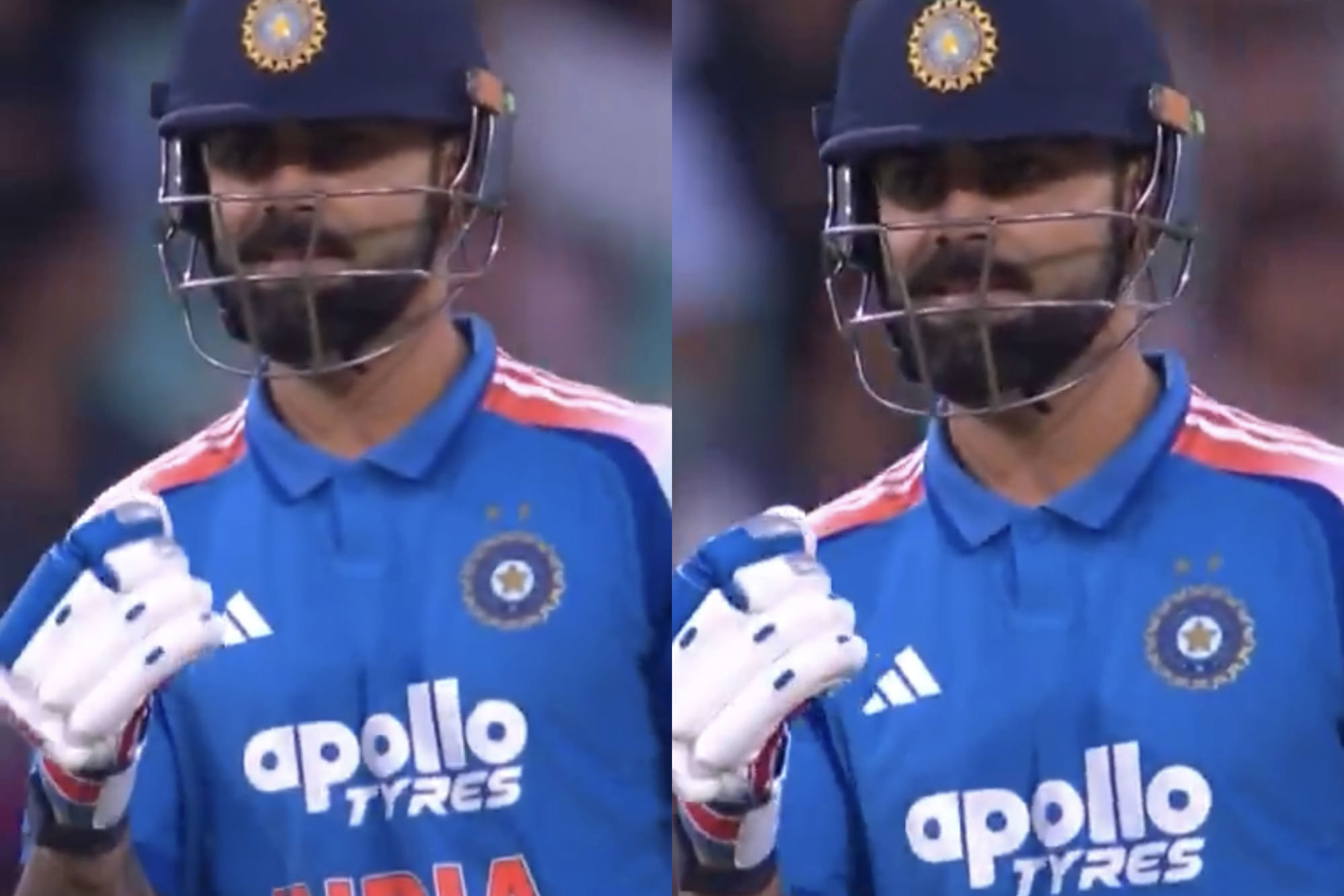 Virat Kohli celebrates first run in Sydney