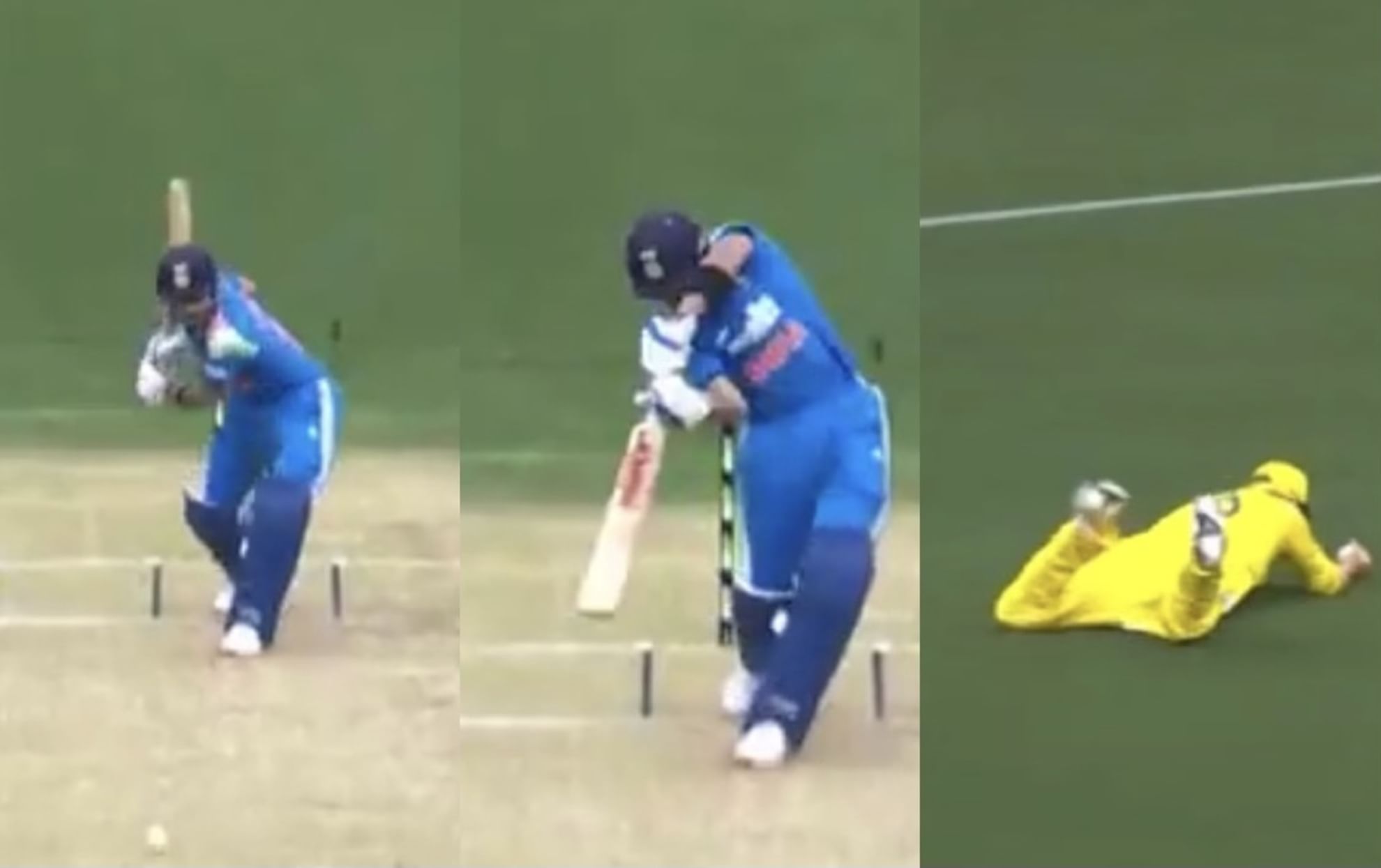 Virat Kohli wicket first IND vs AUS ODI (Image Source: Cricket Australia Twitter/Screengrab)
