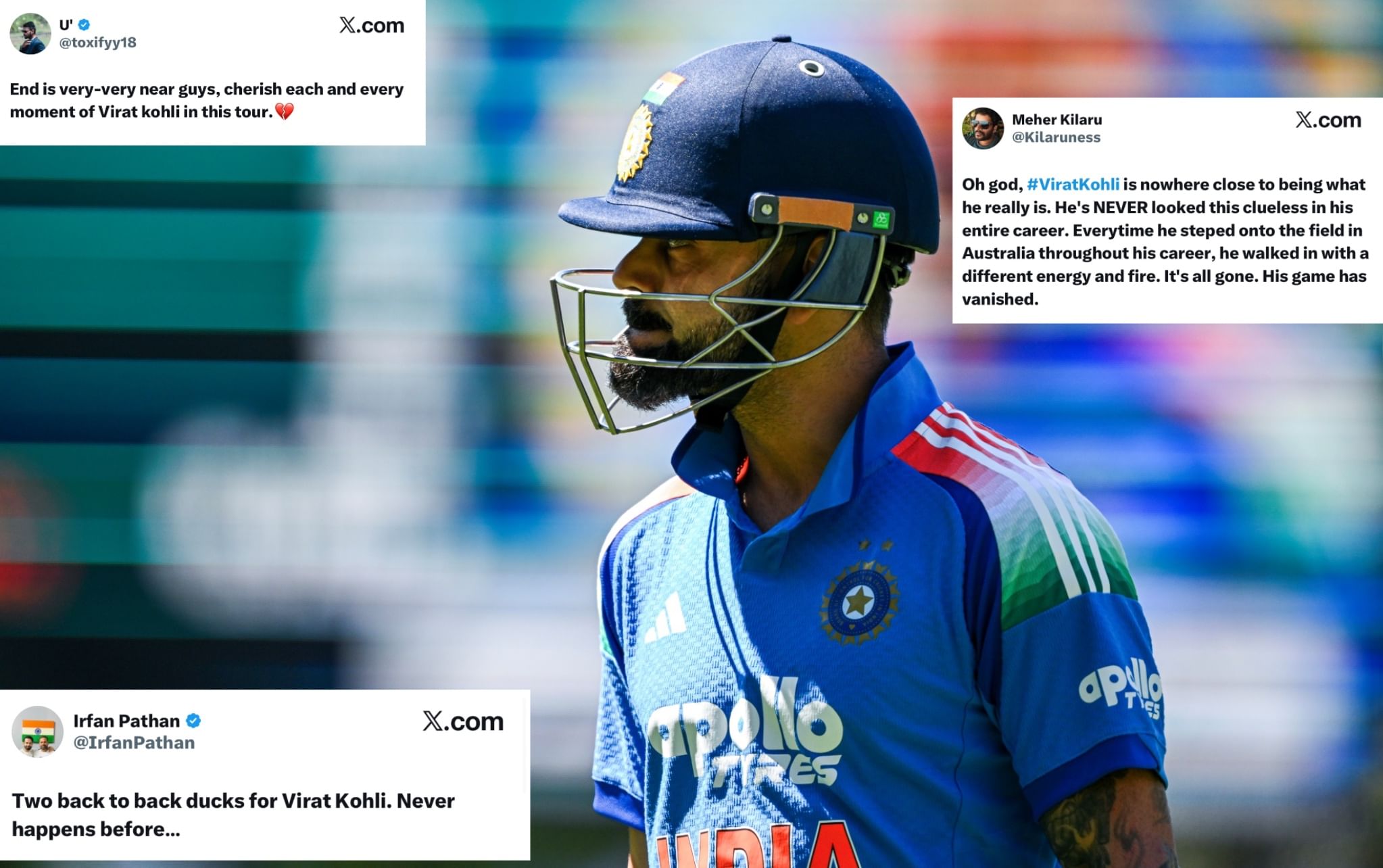 Virat Kohli duck Tr Adelaide