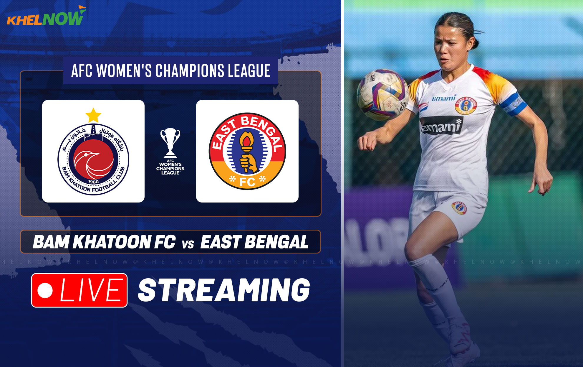 Bam Khatoon vs East Bengal Live streaming: When & where to watch AFC Women's Champions League match live in Inda?