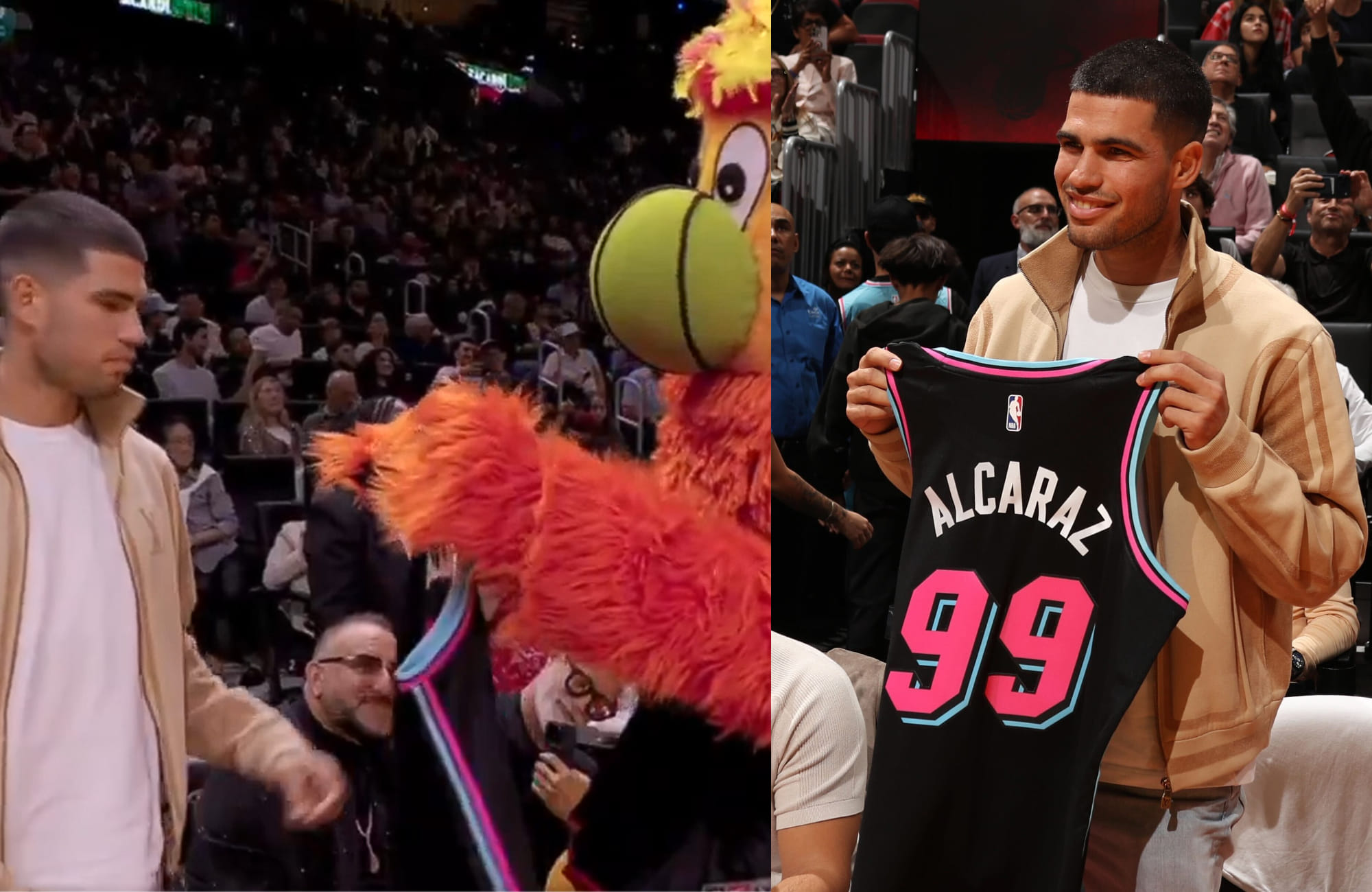 Carlos Alcaraz lights up NBA night with courtside appearance at Miami Heat game