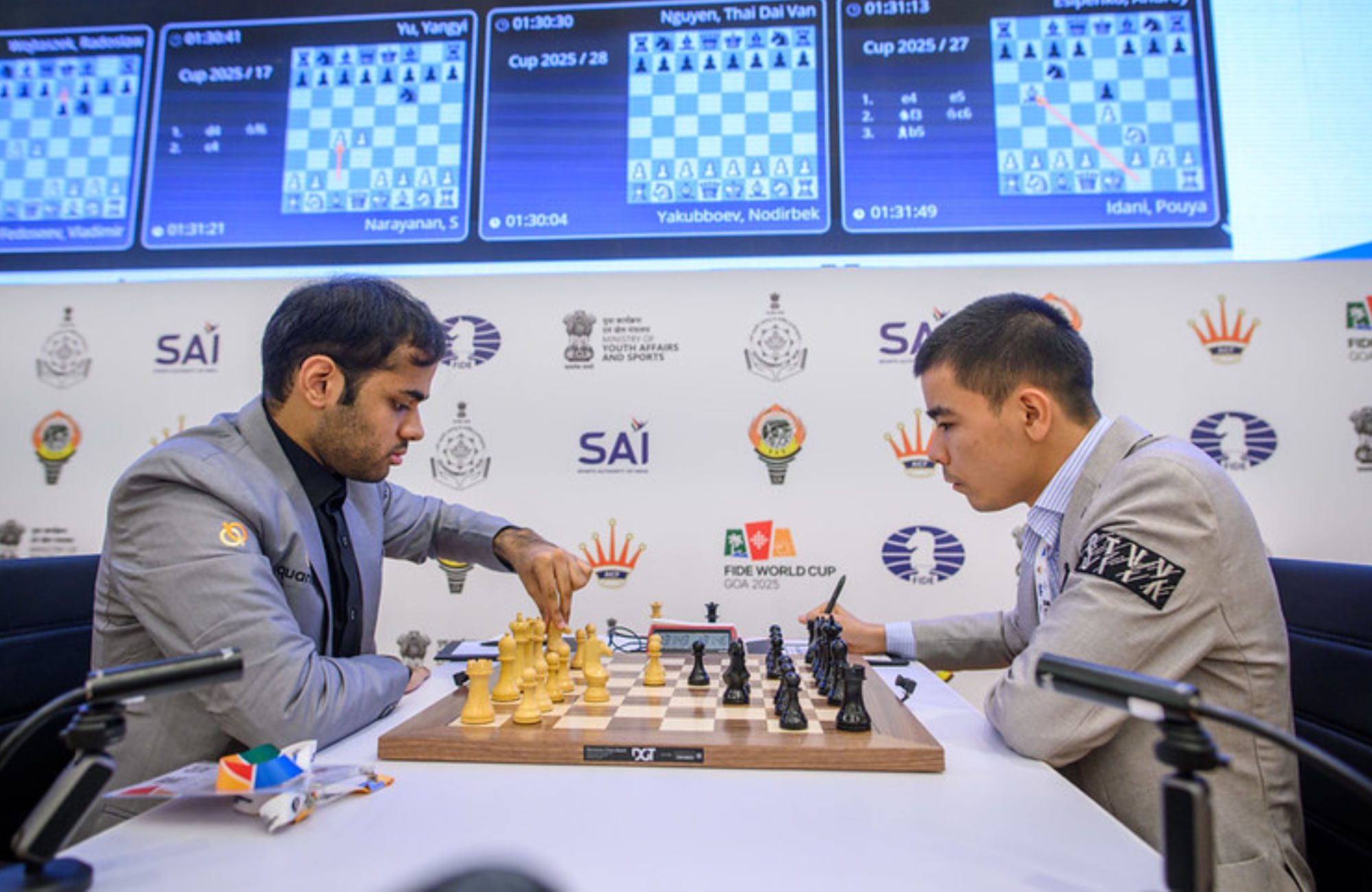 FIDE Chess World Cup 2025: Arjun Erigaisi, Harikrishna register emphatic wins in Game 1 of Round 3