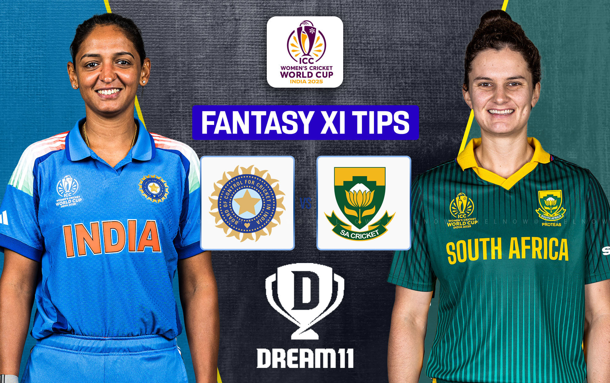 Dream11 fantasy XI tips and guide for Final of ICC Women’s Cricket World Cup 2025 between IND vs SA to be played in Navi Mumbai.