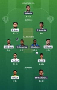 PAK vs SL Dream11 Prediction Today Match 2nd ODI Pakistan vs Sri Lanka