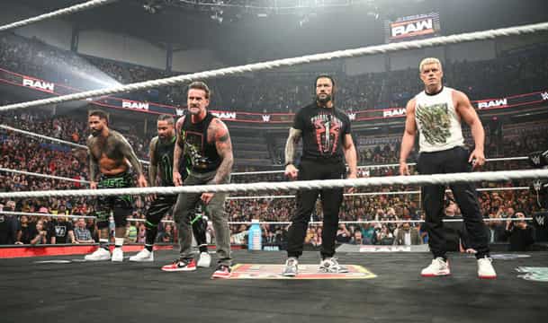 WWE RAW Survivor Series WarGames CM Punk Roman Reigns Cody Rhodes Jey Uso Jimmy Uso