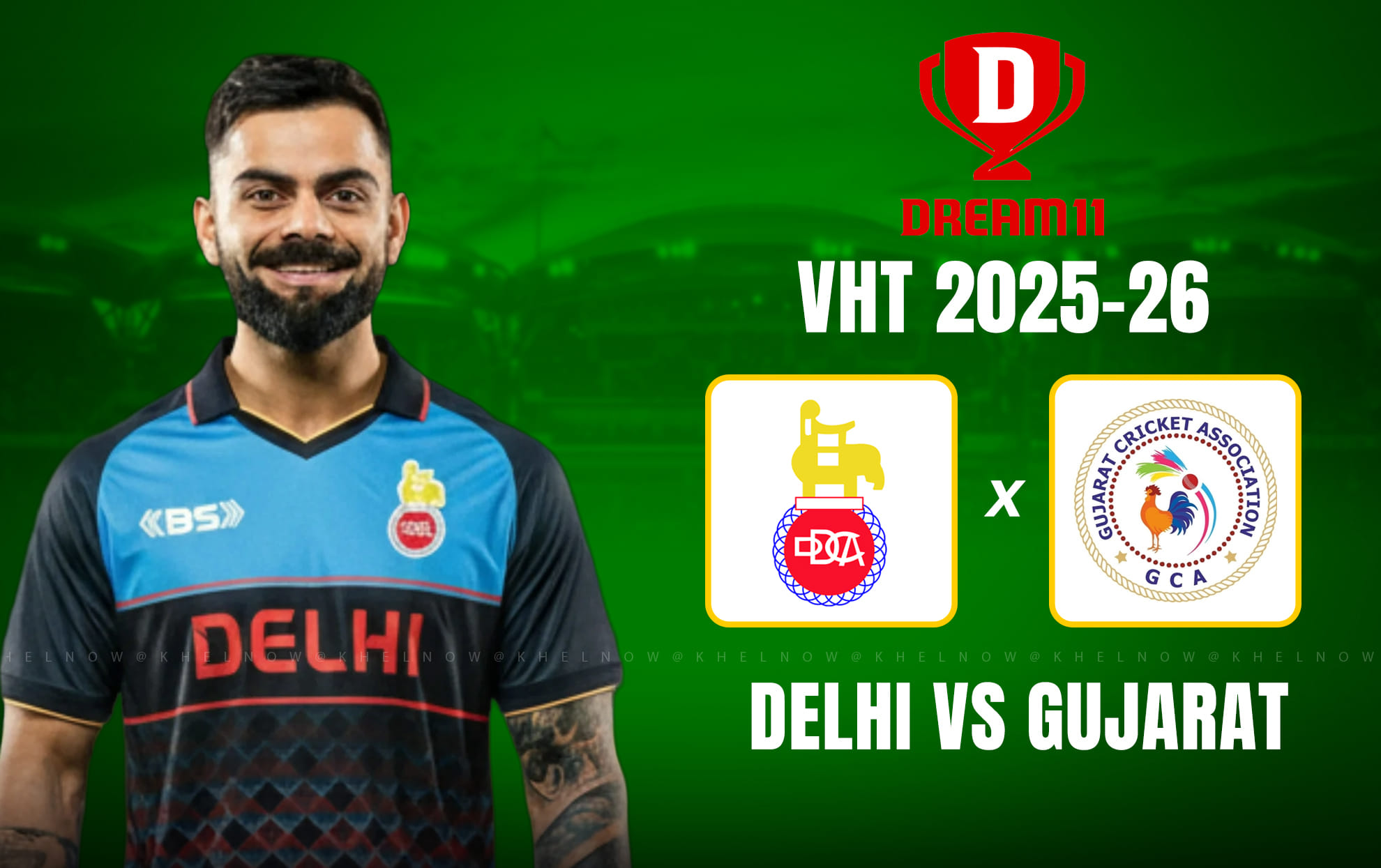 DEL vs GUJ Dream11 Prediction, Dream11 Playing XI, Today Match 38, Vijay Hazare Trophy 2025-26