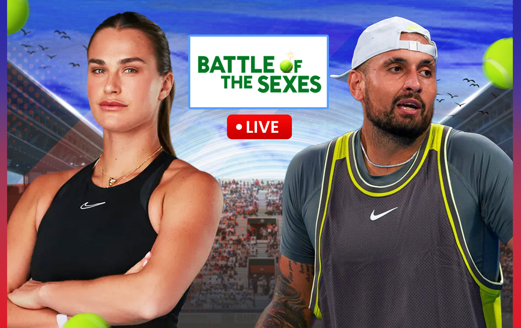 Battle of Sexes 2025: Live streaming, TV channel, where & how to watch?