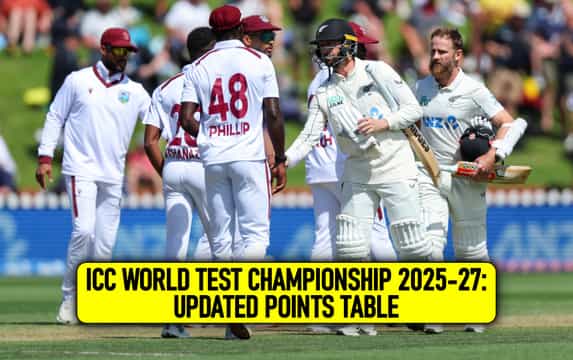 ICC World Test Championship 2025-27: Updated points table after 2nd test, NZ vs WI