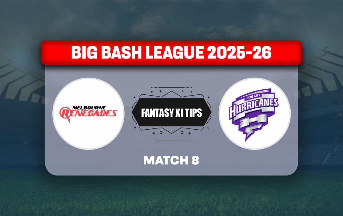 REN vs HUR Dream11 Prediction, Dream11 Playing XI, Today Match 8, Big Bash League 2025-26