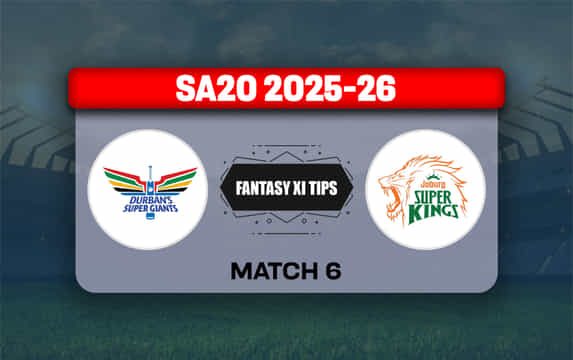 DSG vs JSK Dream11 Prediction, Dream11 Playing XI, Today Match 6, SA20 2025-26