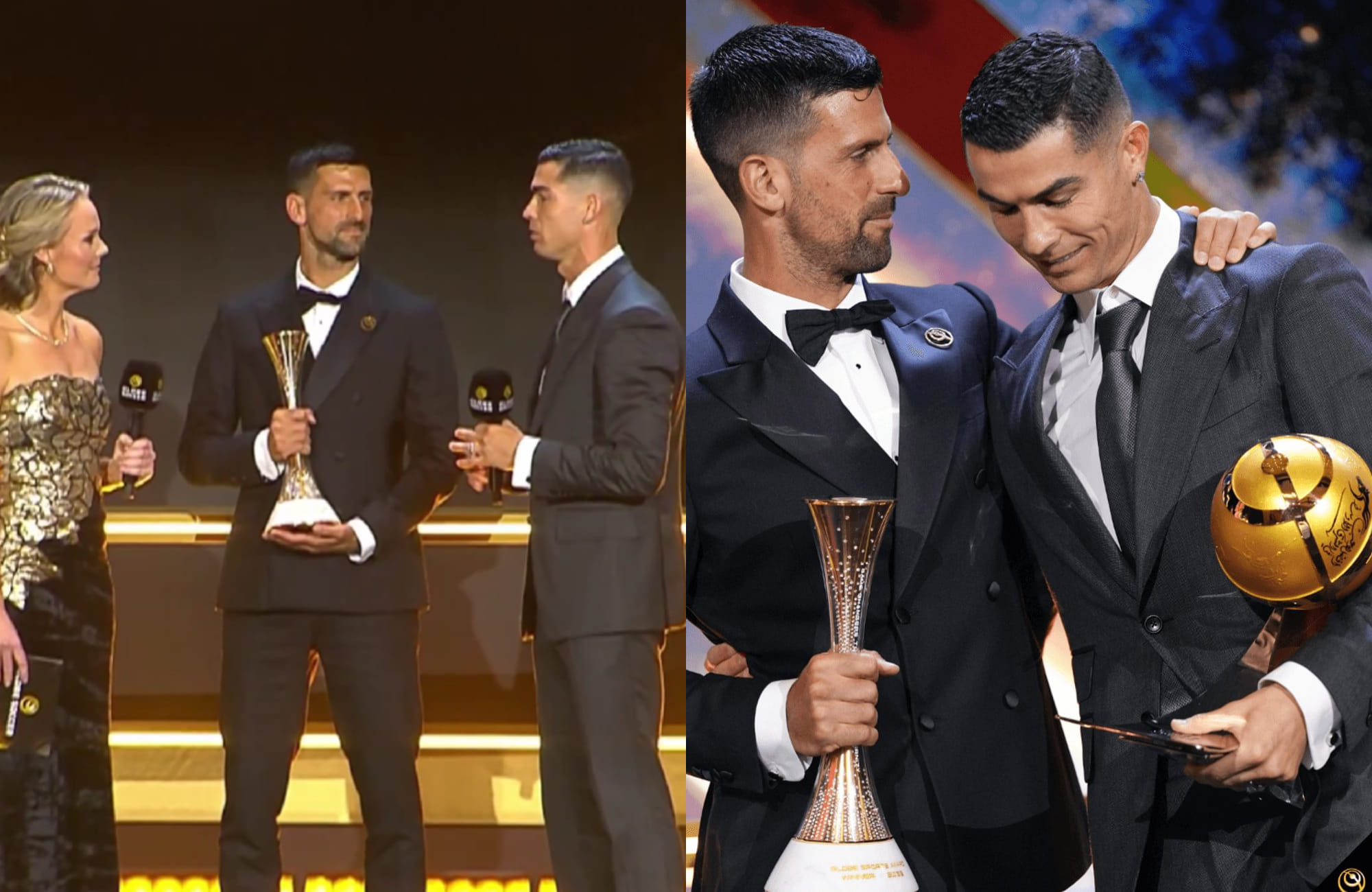 'Role model for generations': Cristiano Ronaldo showers praise on Novak Djokovic after Globe Sports Award