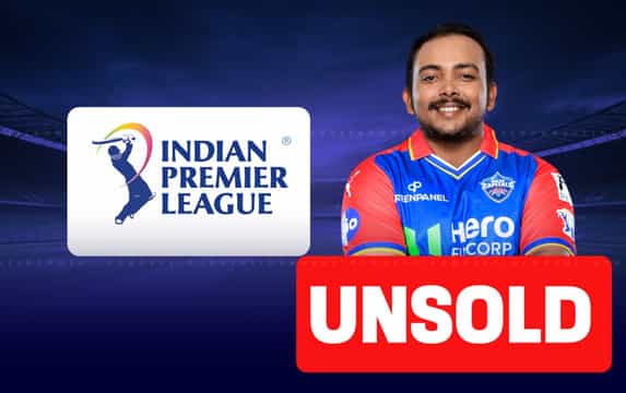 Prithvi Shaw unsold in IPL 2026 auction