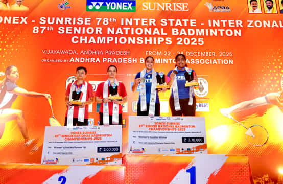 Senior National Badminton Championships 2025: Surya Charishma & Ritvik Sanjeevi crowned singles champions in Vijayawada