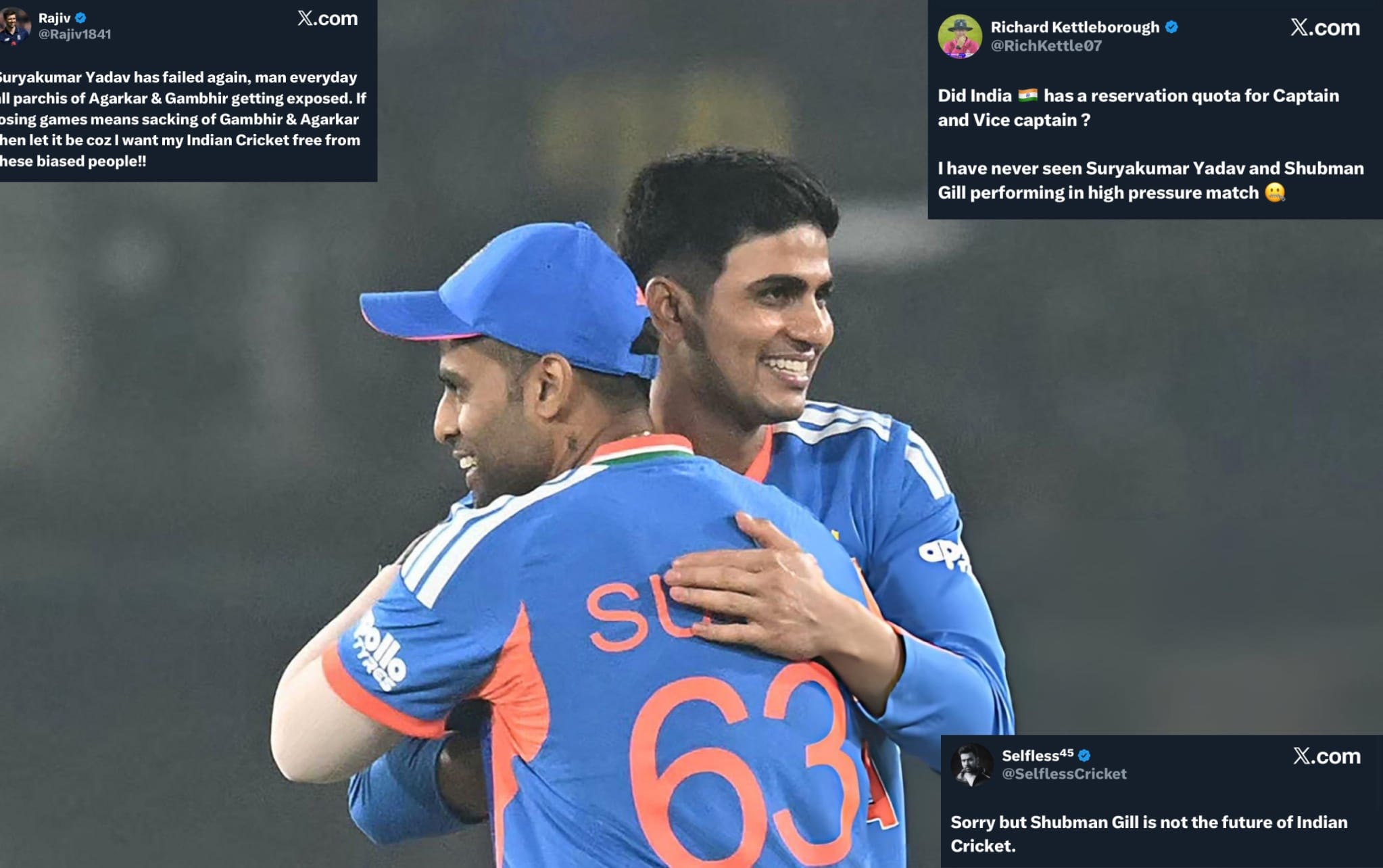 Shubman Gill and Suryakumar Yadav fail
