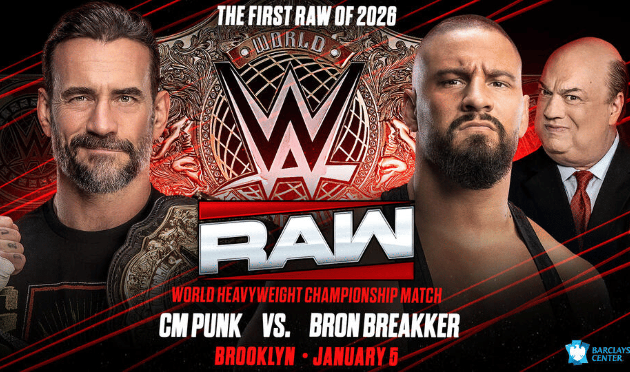 WWE Raw January 5, 2026 CM Punk vs Bron Breakker