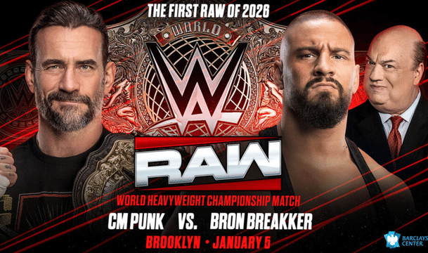 WWE Raw January 5, 2026 CM Punk vs Bron Breakker