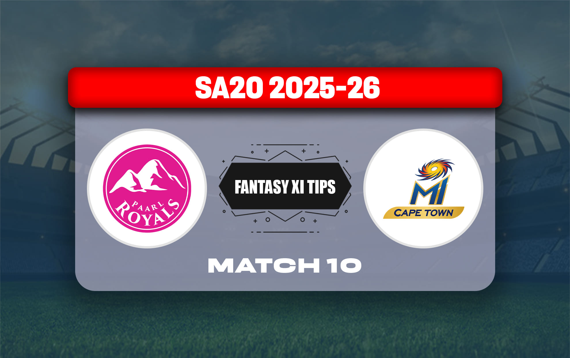 PR vs MICT Dream11 Prediction, Dream11 Playing XI, Today Match 10, SA20 2025-26