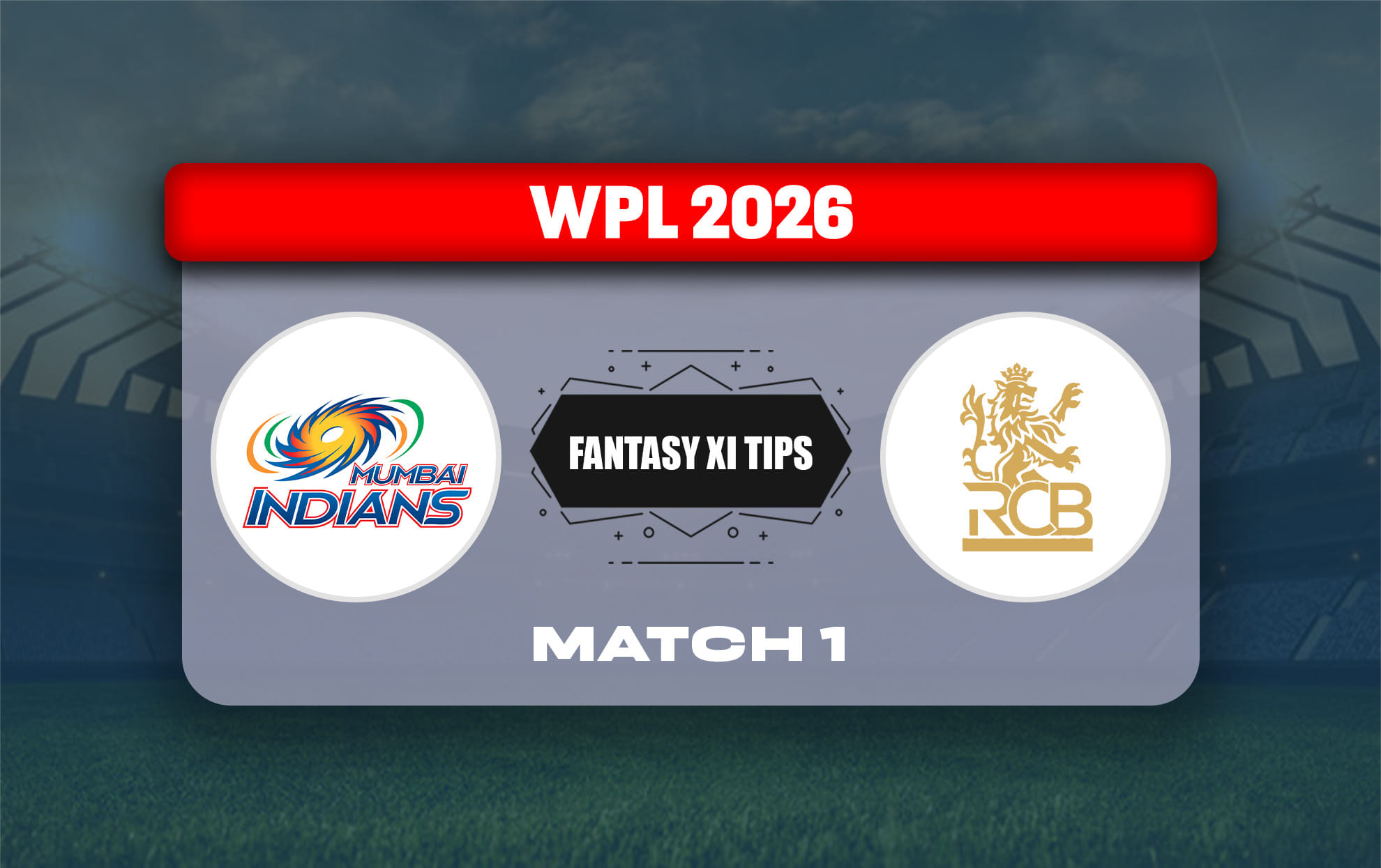 MI-W vs RCB-W Dream11 Prediction, Dream11 Playing XI, Today Match 1, WPL 2026
