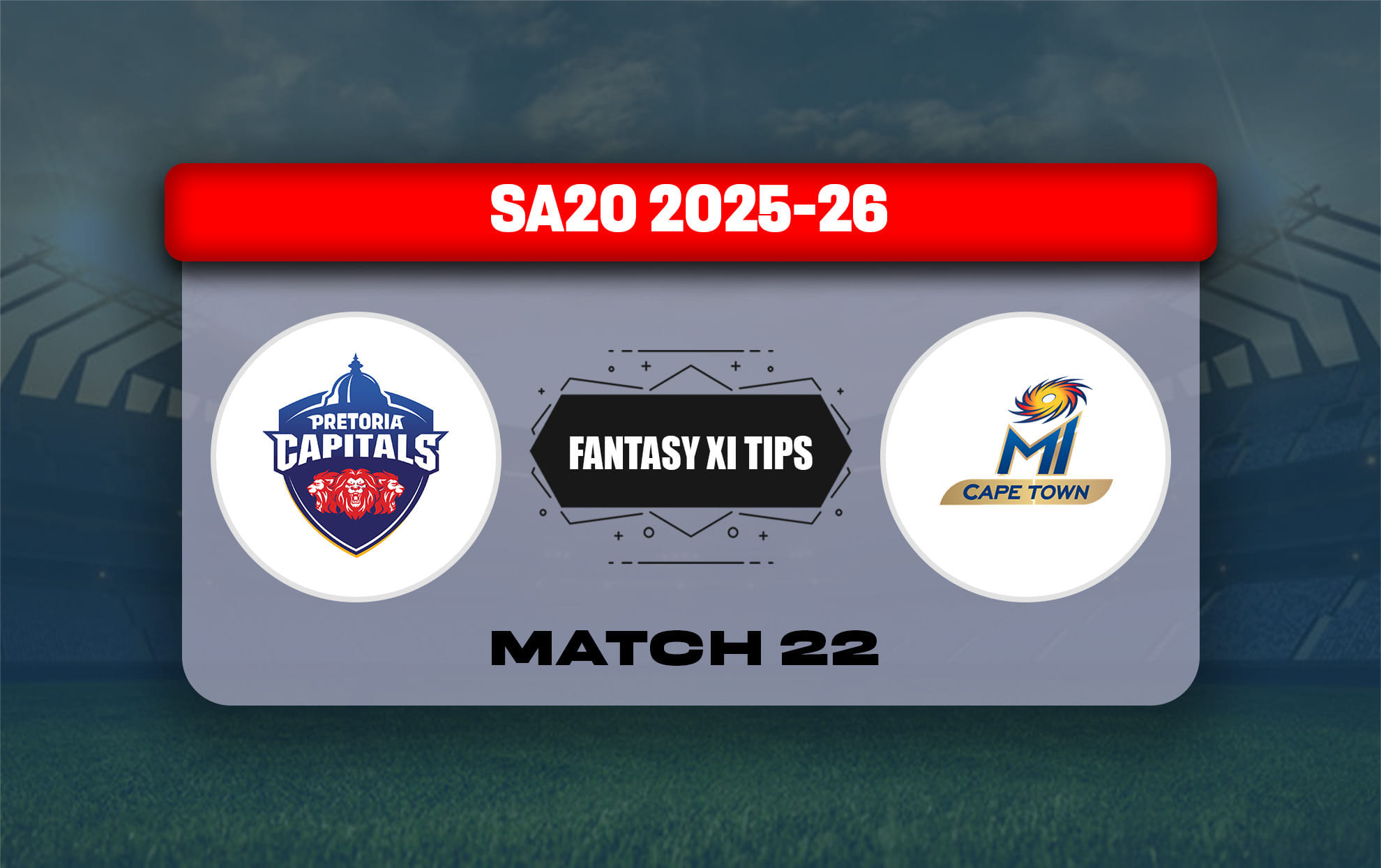 PC vs MICT Dream11 Prediction, Dream11 Playing XI, Today Match 22, SA20 2025-26