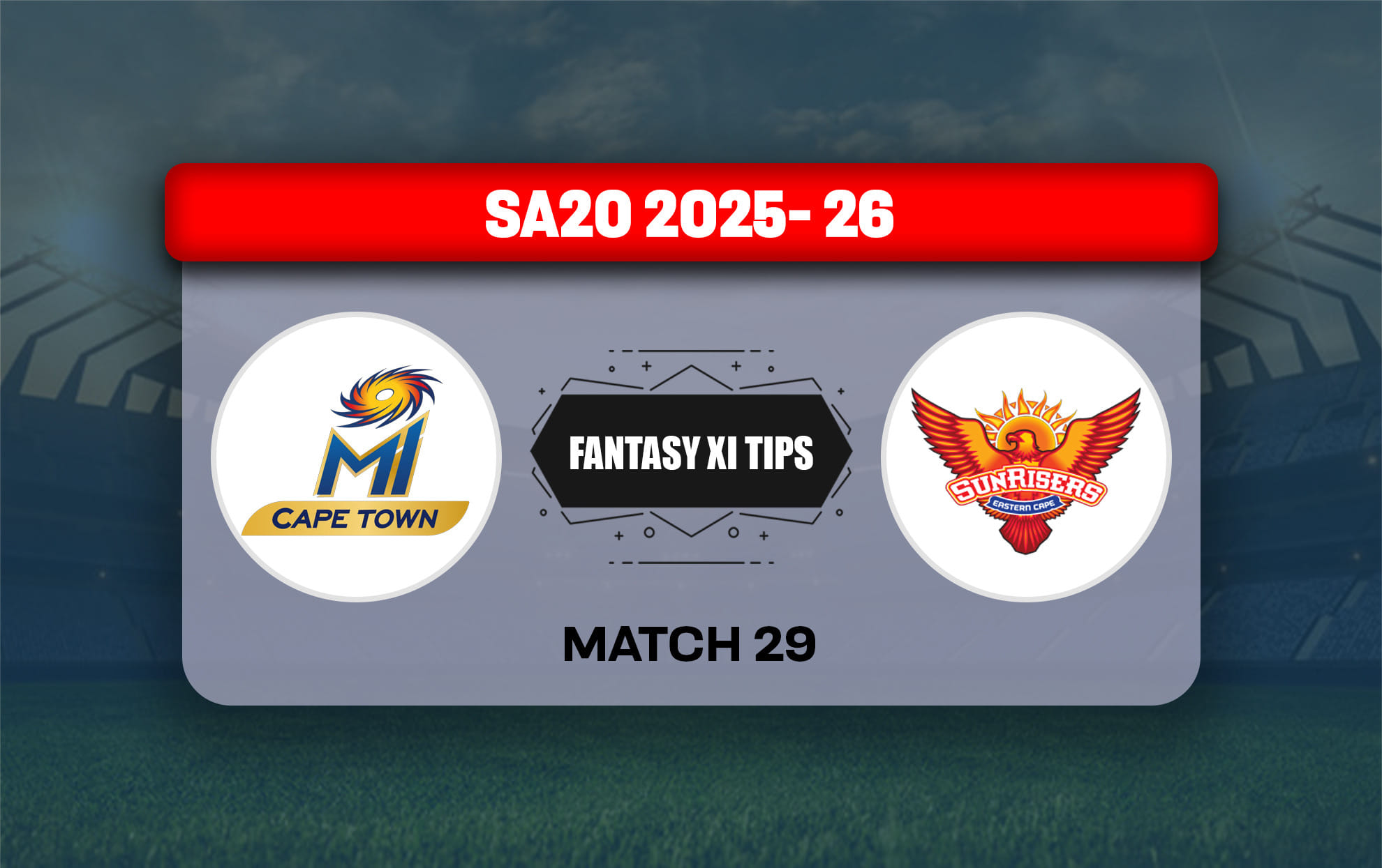 SEC vs MICT Dream11 Prediction, Dream11 Playing XI, Today Match 29, SA20 2025-26