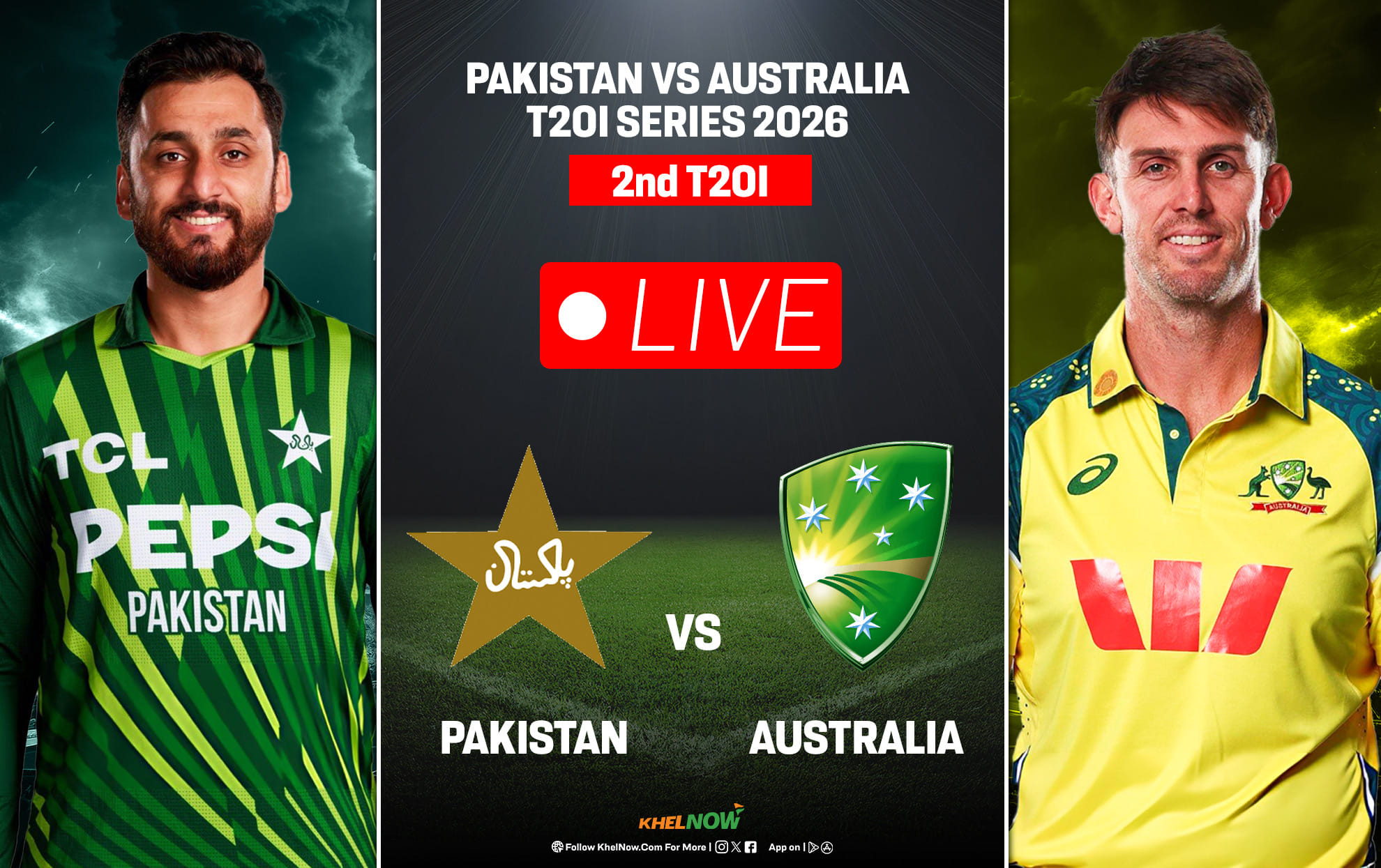 Pakistan vs Australia Live - 2nd T20I of PAK vs AUS series in Lahore