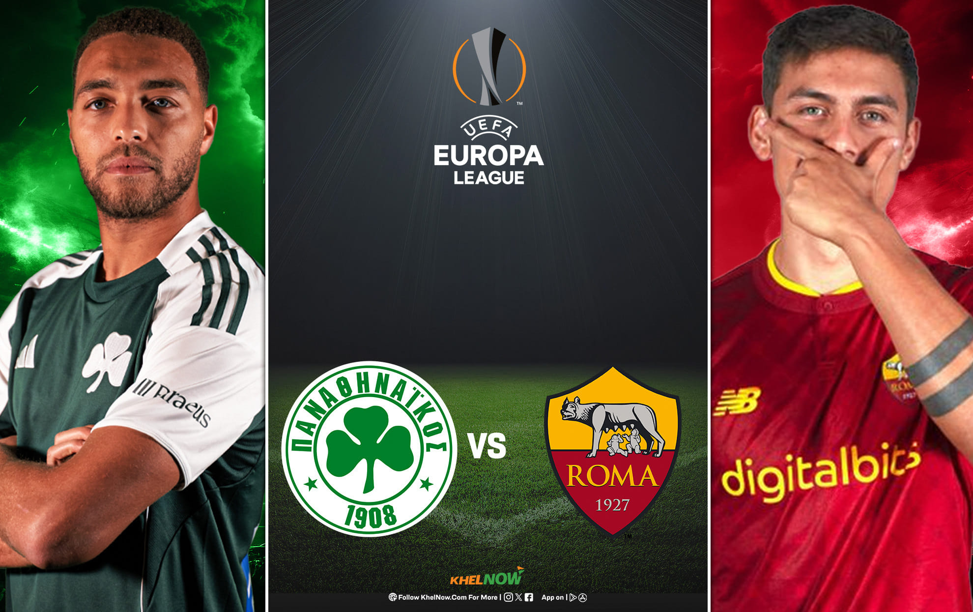 Preview: Panathinaikos vs AS Roma Prediction, lineups, betting tips & odds | UEFA Europa League 2025-26