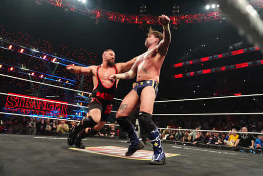 CM Punk and Bron Breakker in action during Monday Night WWE RAW