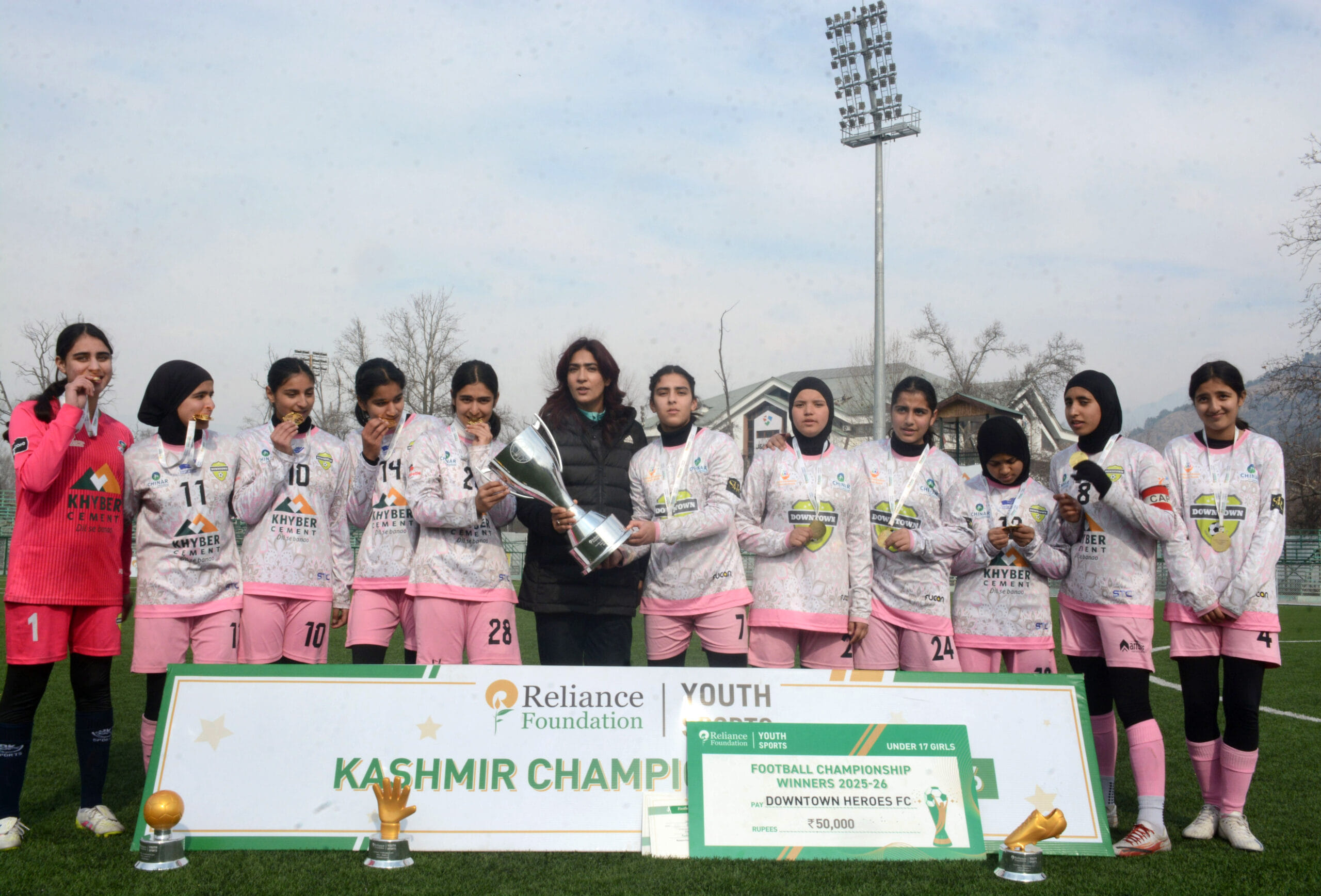 Downtown Heroes clinch RFYS Football U-17 Girls Championship Kashmir 2025&ndash;26