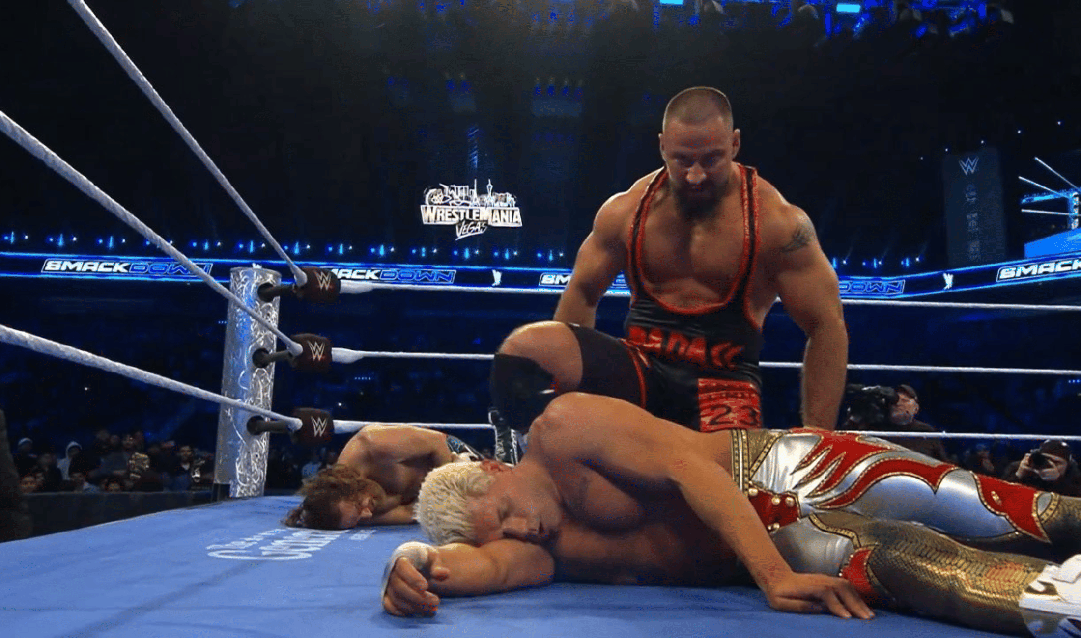 WWE SmackDown Jan 30, 26 Bron Breakker spears Cody Rhodes & Sami Zayn