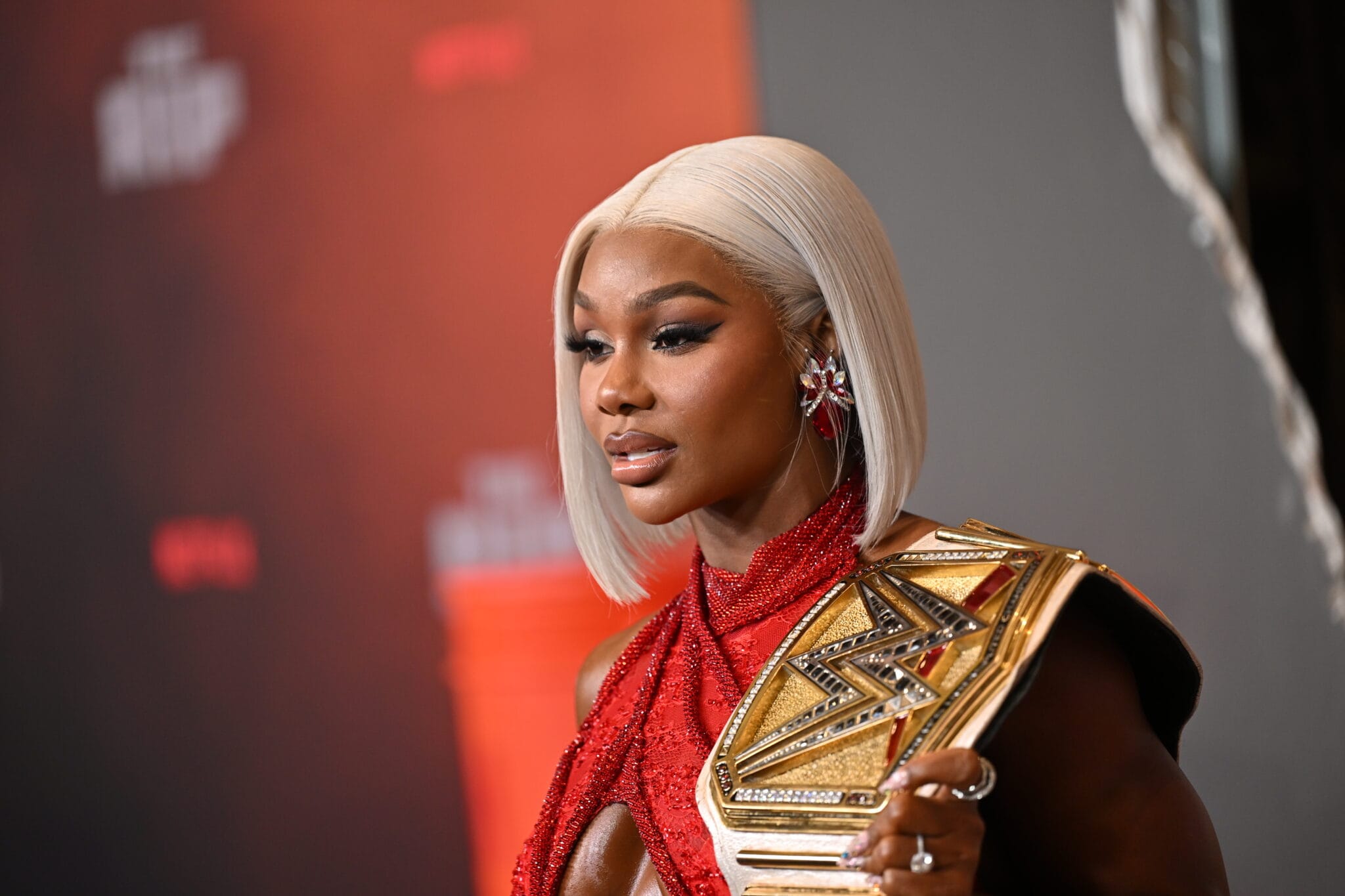 WWE Champion Jade Cargill stuns at Netflix's The Rip premiere in New York