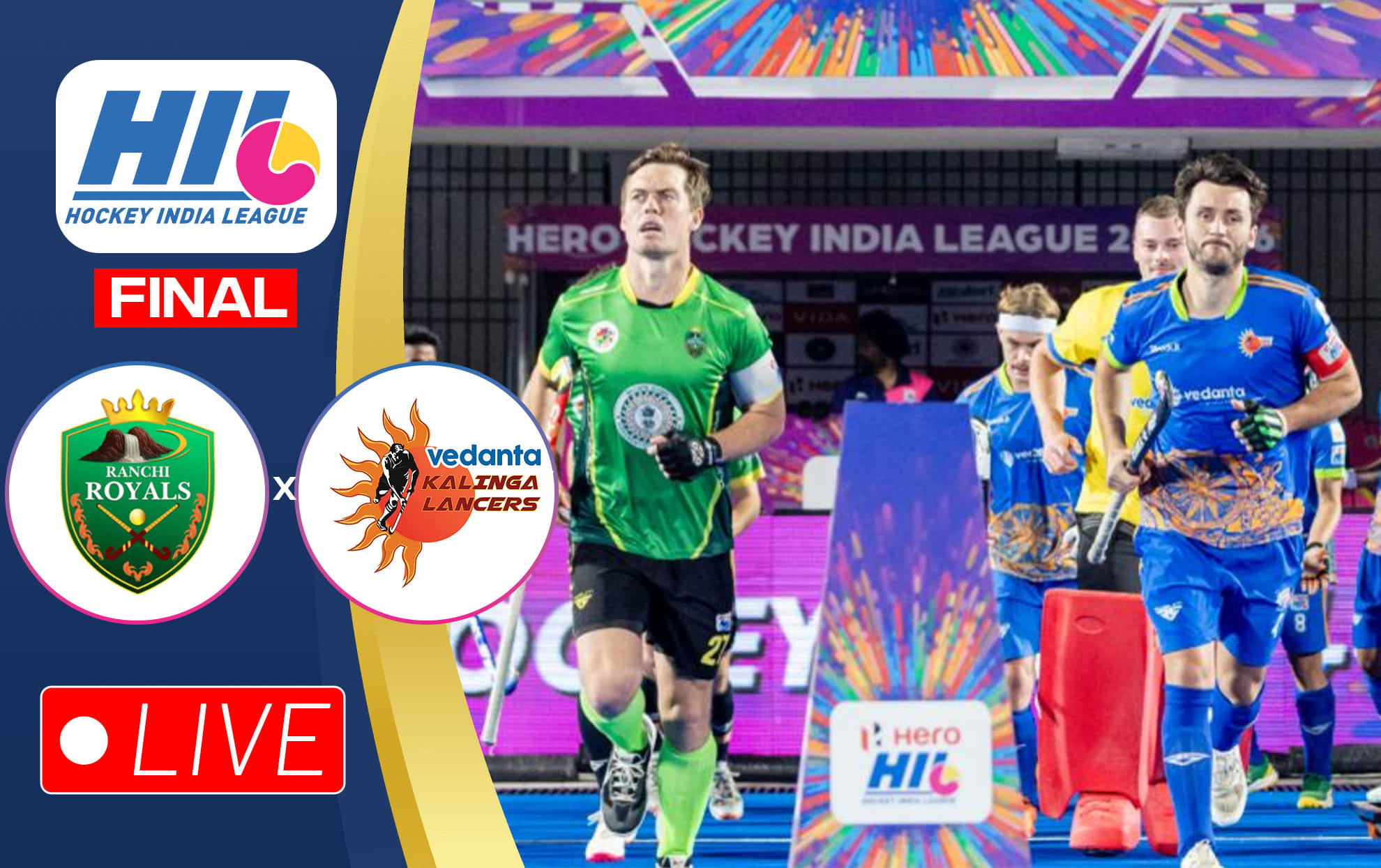 Kalinga Lancers vs Ranchi Royals&nbsp;Final Live Updates, Mens Hockey India League 2026: Two teams battle for title in Bhubanewsar
