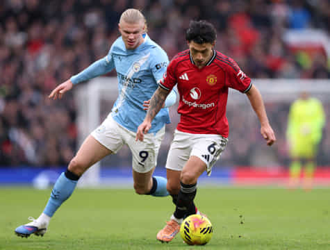 Manchester United v Manchester City - Premier League Lisandro Martinez Erling Haaland