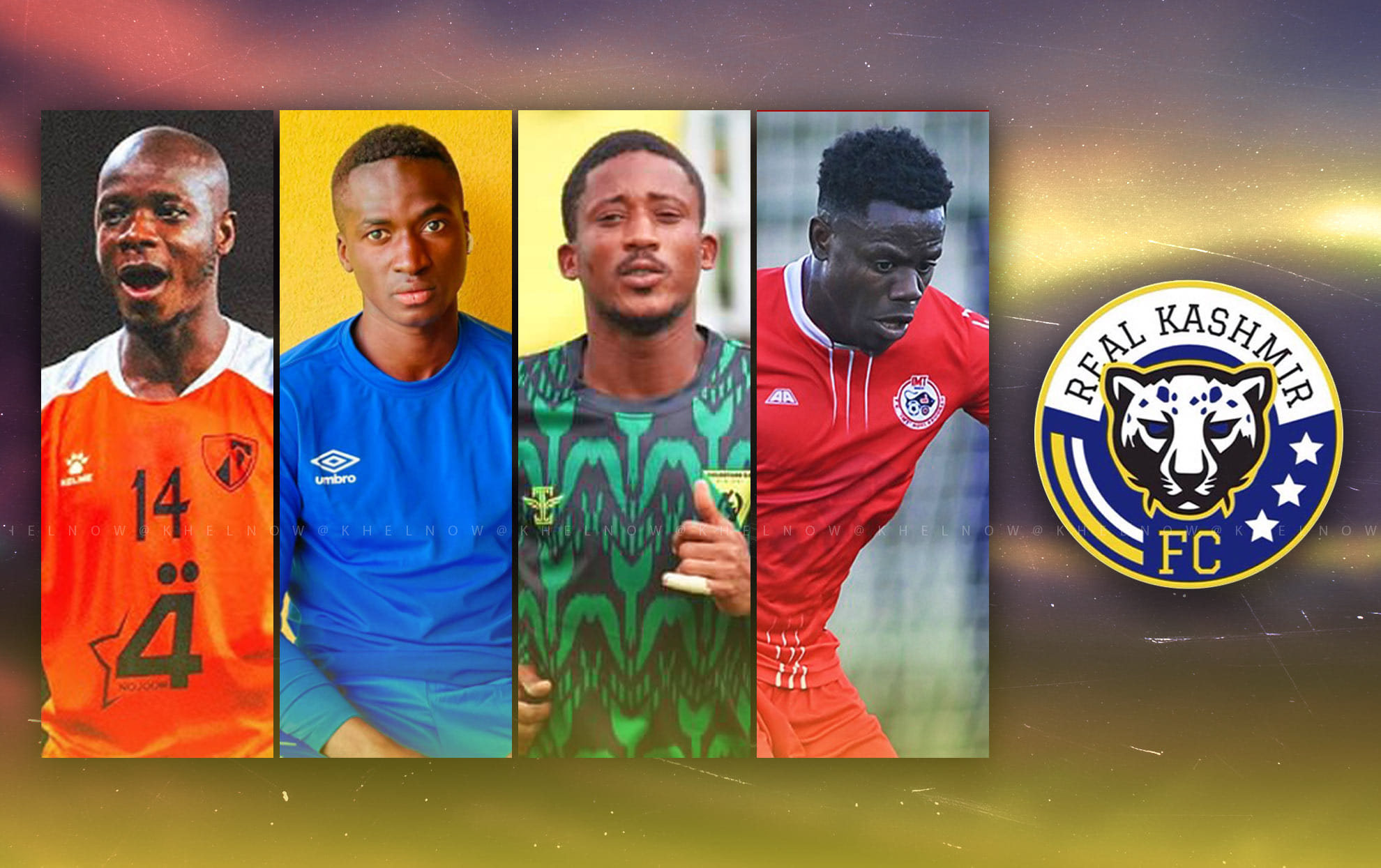 Real Kashmir sign Fandjé Touré, Habib Omar Fofana, Shedrack Charles & Mamoud Oshie