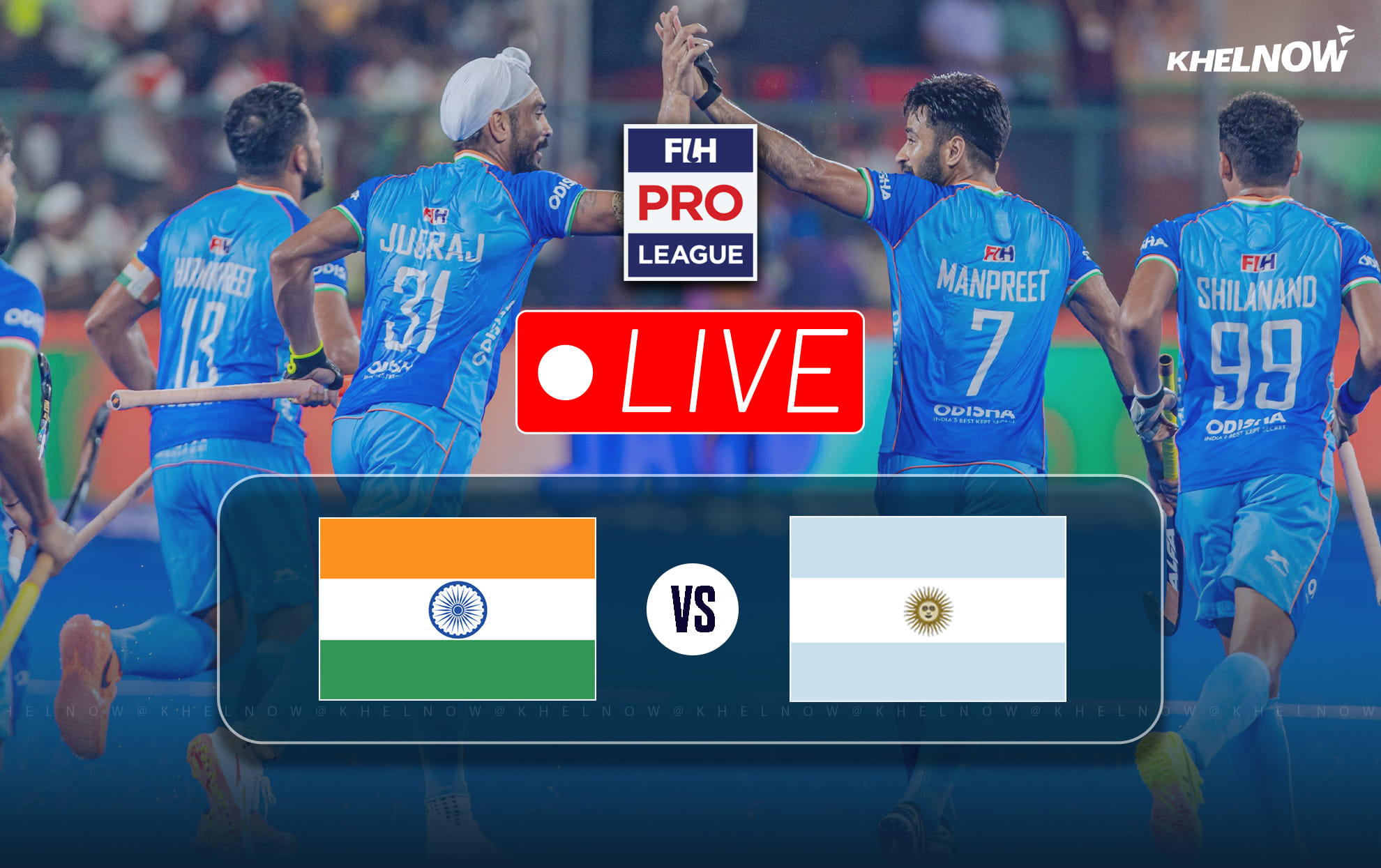 India vs Argentina Live Updates, FIH Pro League 2026