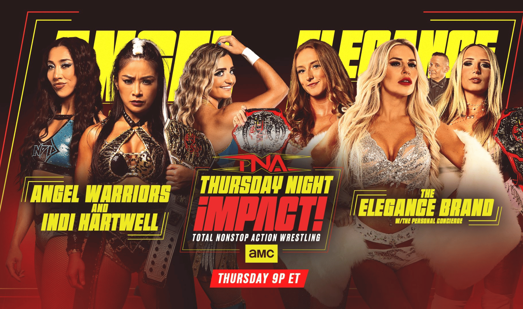 Ash by Elegance, Heather by Elegance & M by Elegance vs Lei Ying Lee, Indi Hartwell & Xia Brookside - TNA Impact (Credit-TNA)