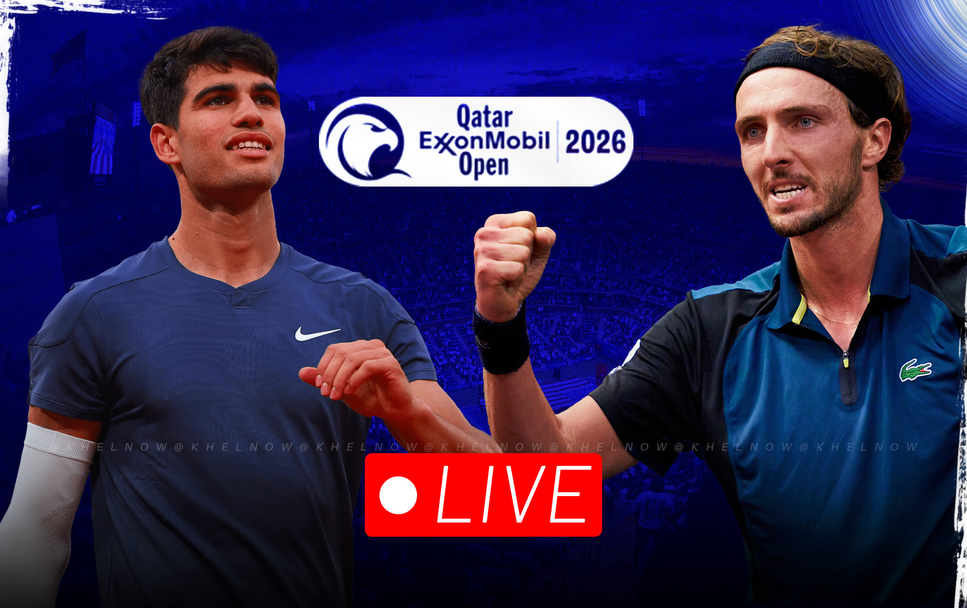 Carlos Alcaraz vs Arthur Rinderknech live streaming, TV channel, where & how to watch: ATP Qatar Open 2026
