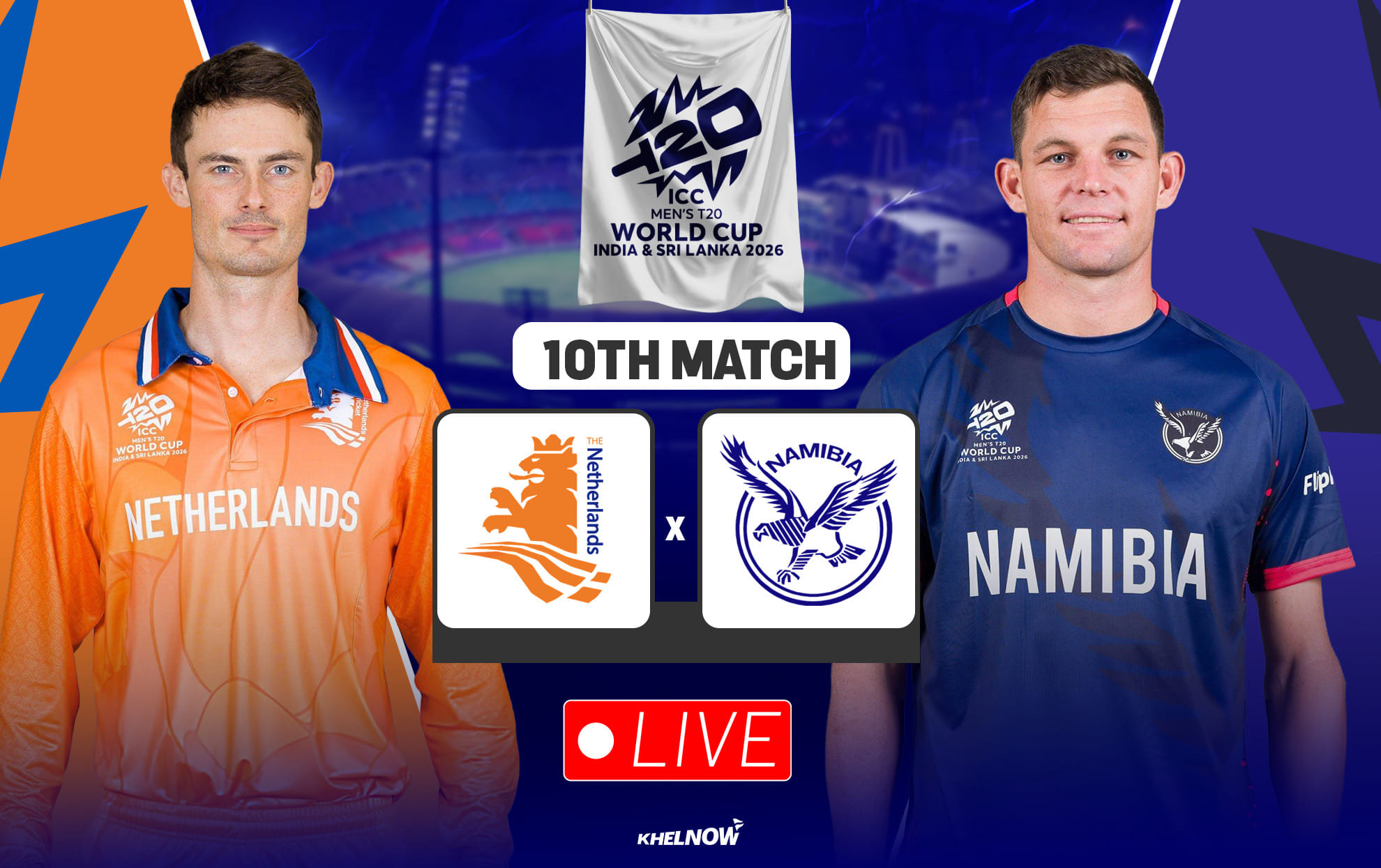 NED vs NAM Live streaming details, when & where to watch Netherlands vs Namibia ICC T20 World Cup 2026 match 10