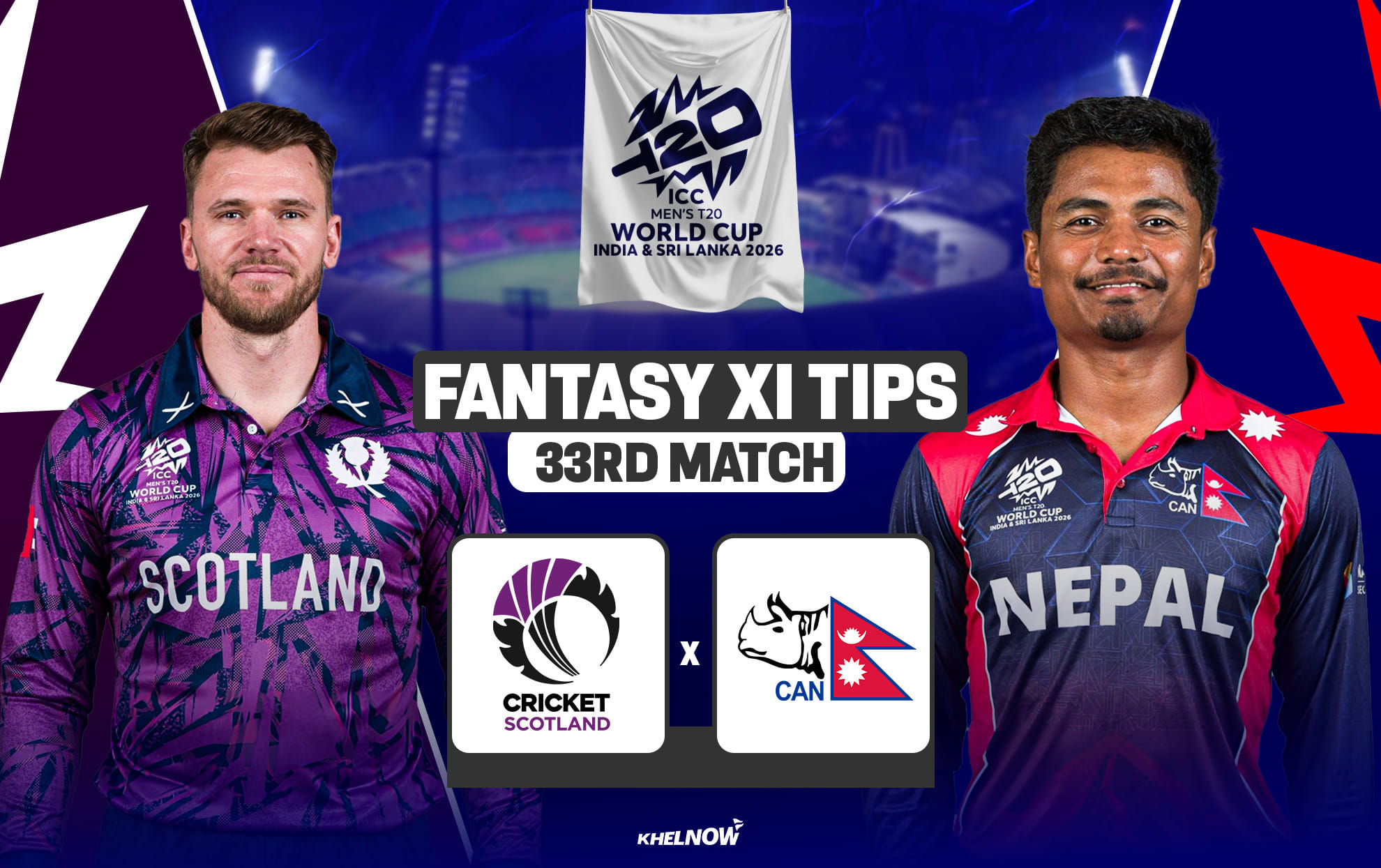 SCO vs NEP Dream11 Prediction, Dream11 Playing XI, Today Match 33, ICC T20 World Cup 2026