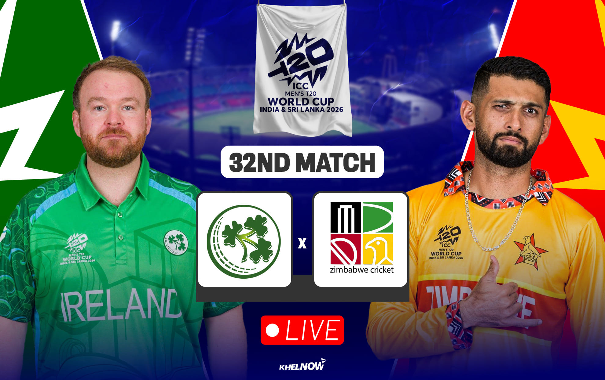 IRE vs ZIM Live streaming details, when & where to watch Ireland vs Zimbabwe ICC T20 World Cup 2026 match 32