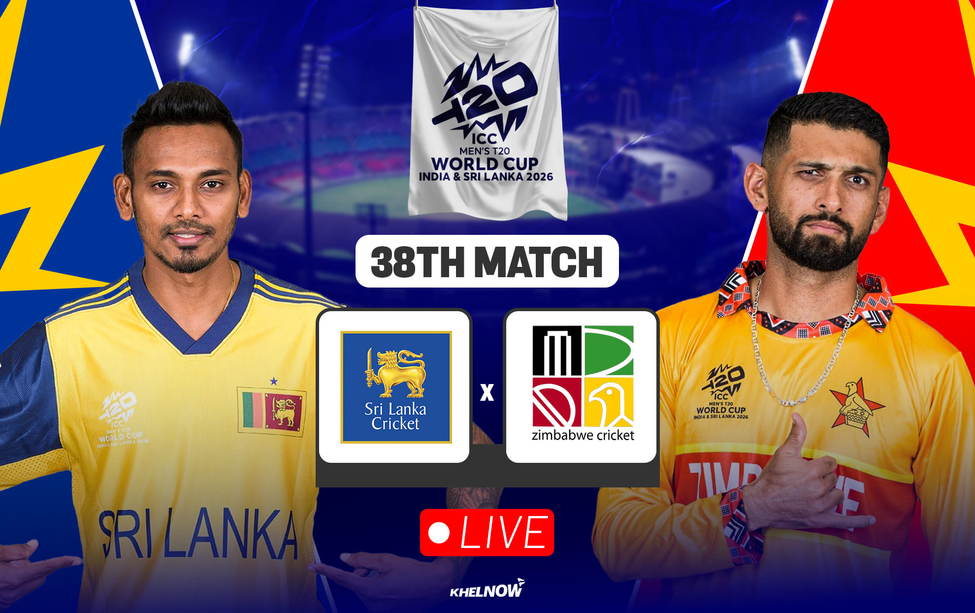 SL vs ZIM Live streaming details, when & where to watch Sri Lanka vs Zimbabwe ICC T20 World Cup 2026 match 38