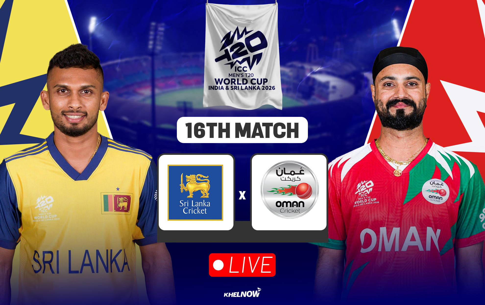 SL vs OMN Live streaming details, when & where to watch Sri Lanka vs Oman ICC T20 World Cup 2026 match 16