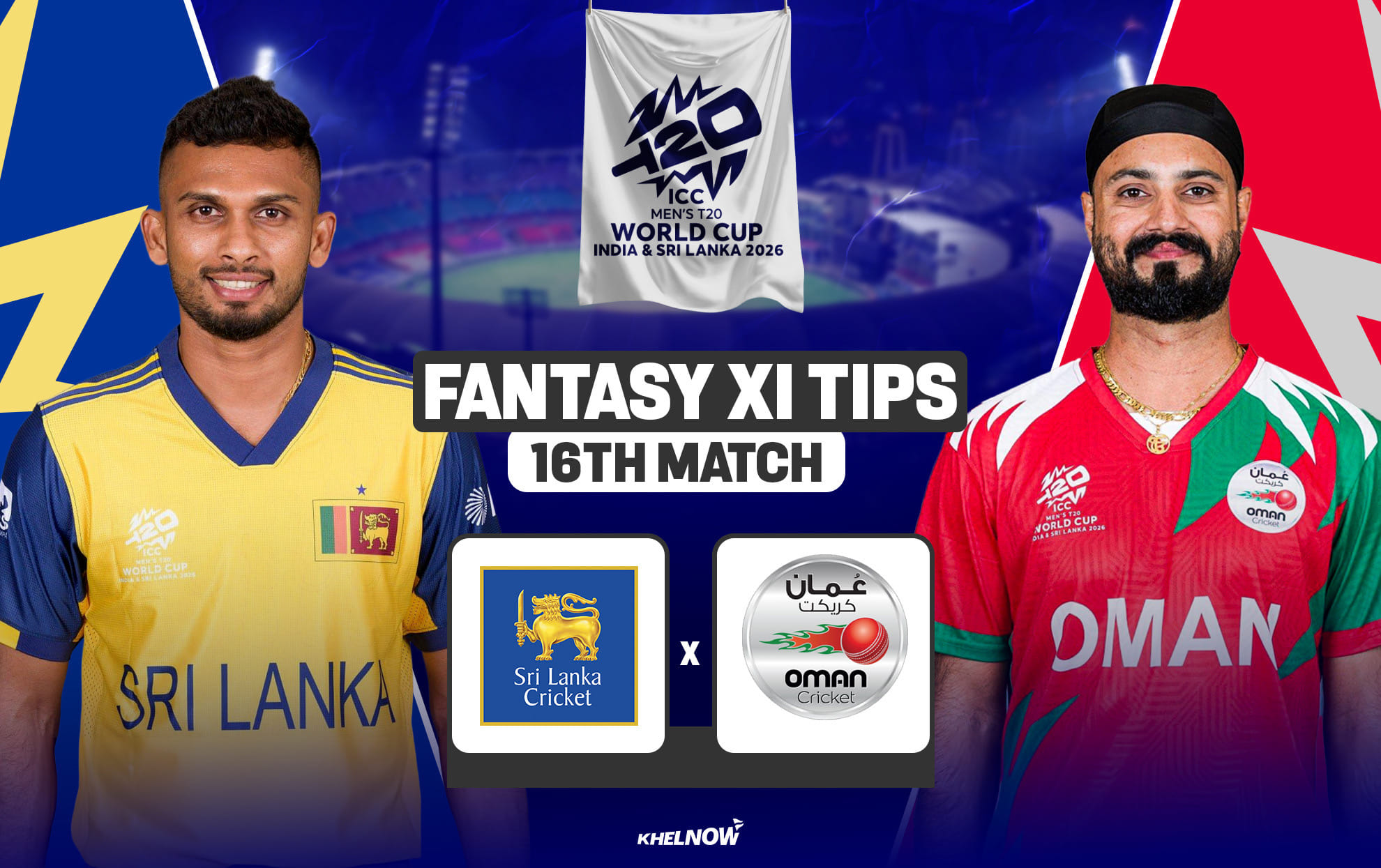 SL vs OMN Dream11 Prediction, Dream11 Playing XI, Today Match 16, ICC T20 World Cup 2026